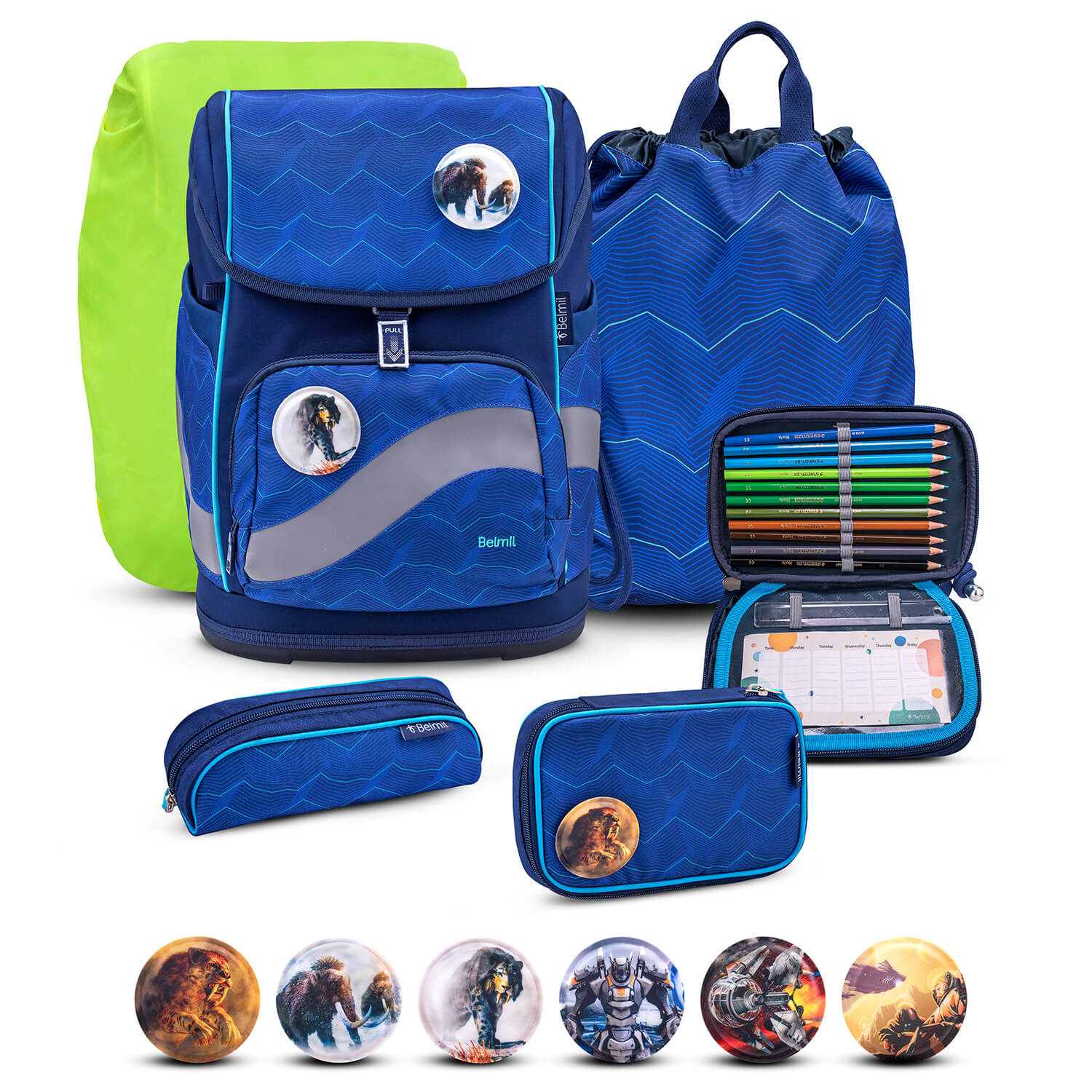 Smarty Plus Glacier Blue Schulranzen Set 6tlg.