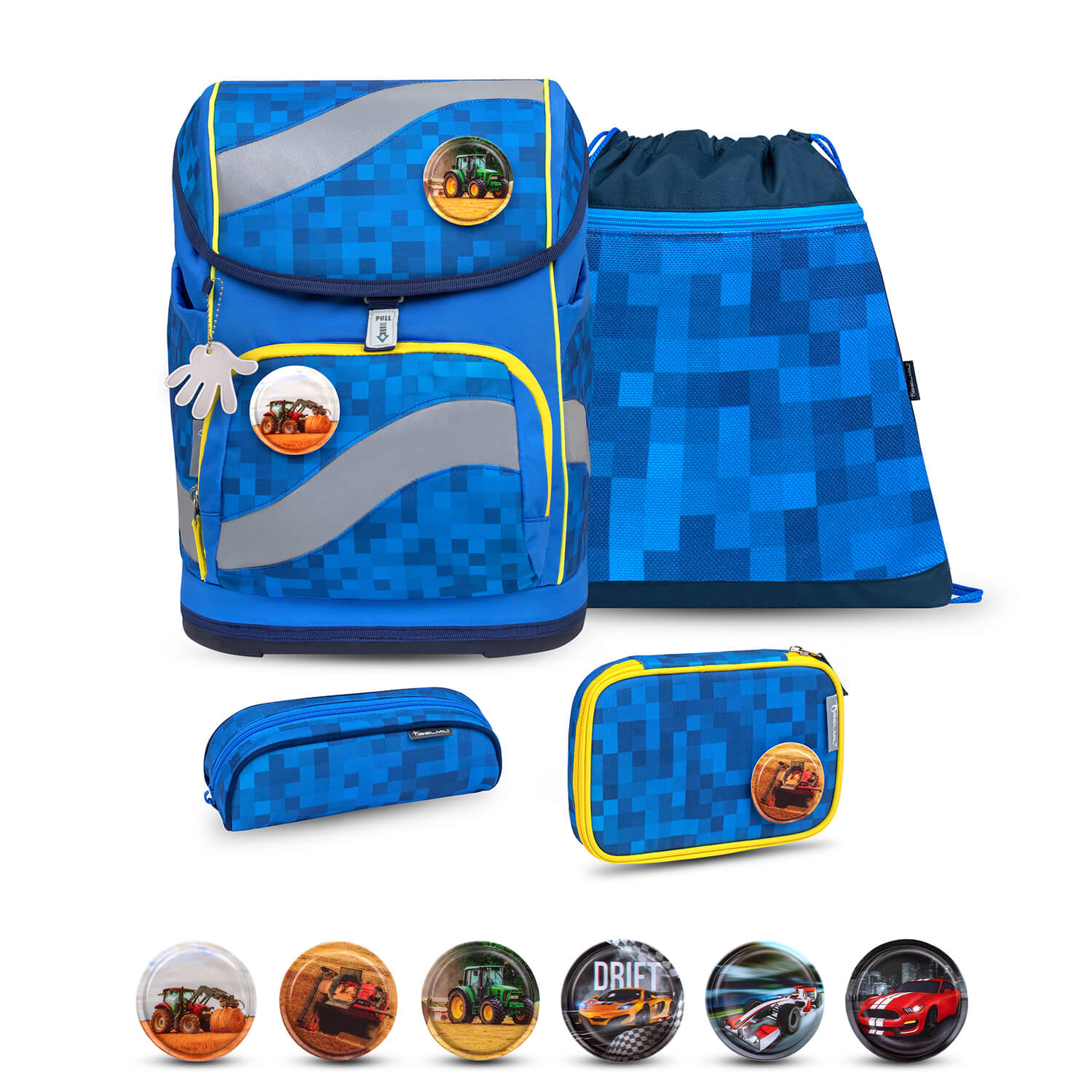 Smarty Funky Blue schoolbag set 5 pcs