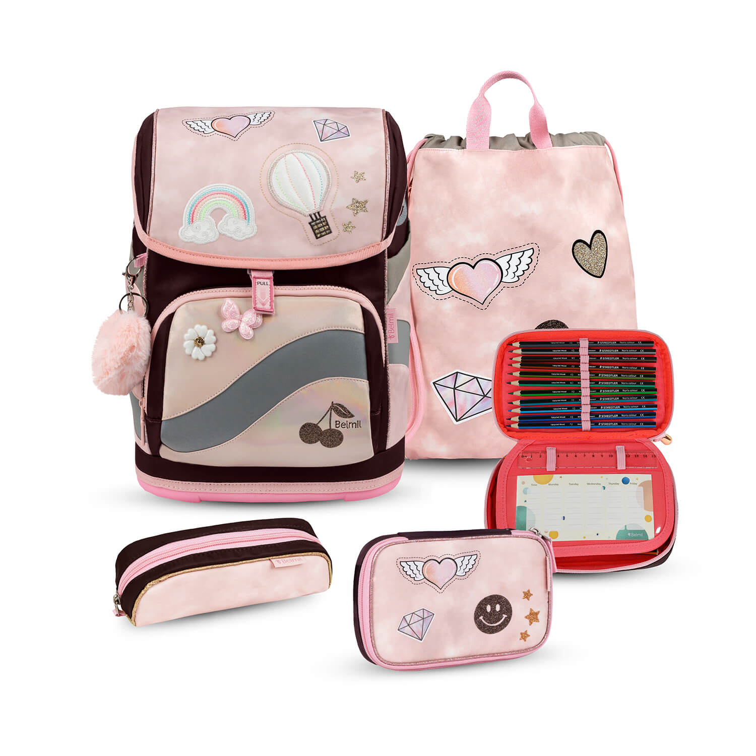 Smarty Plus Glam Schulranzen Set 5tlg.