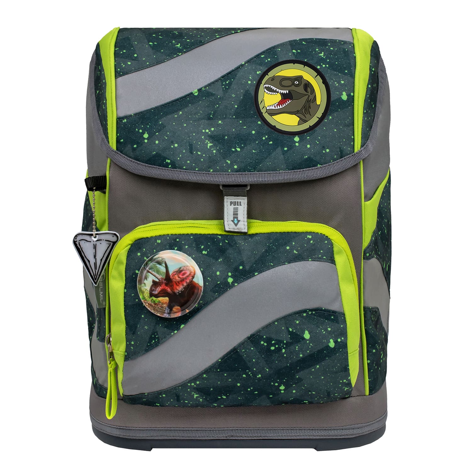 Velcro Gummi Patch Green T-rex