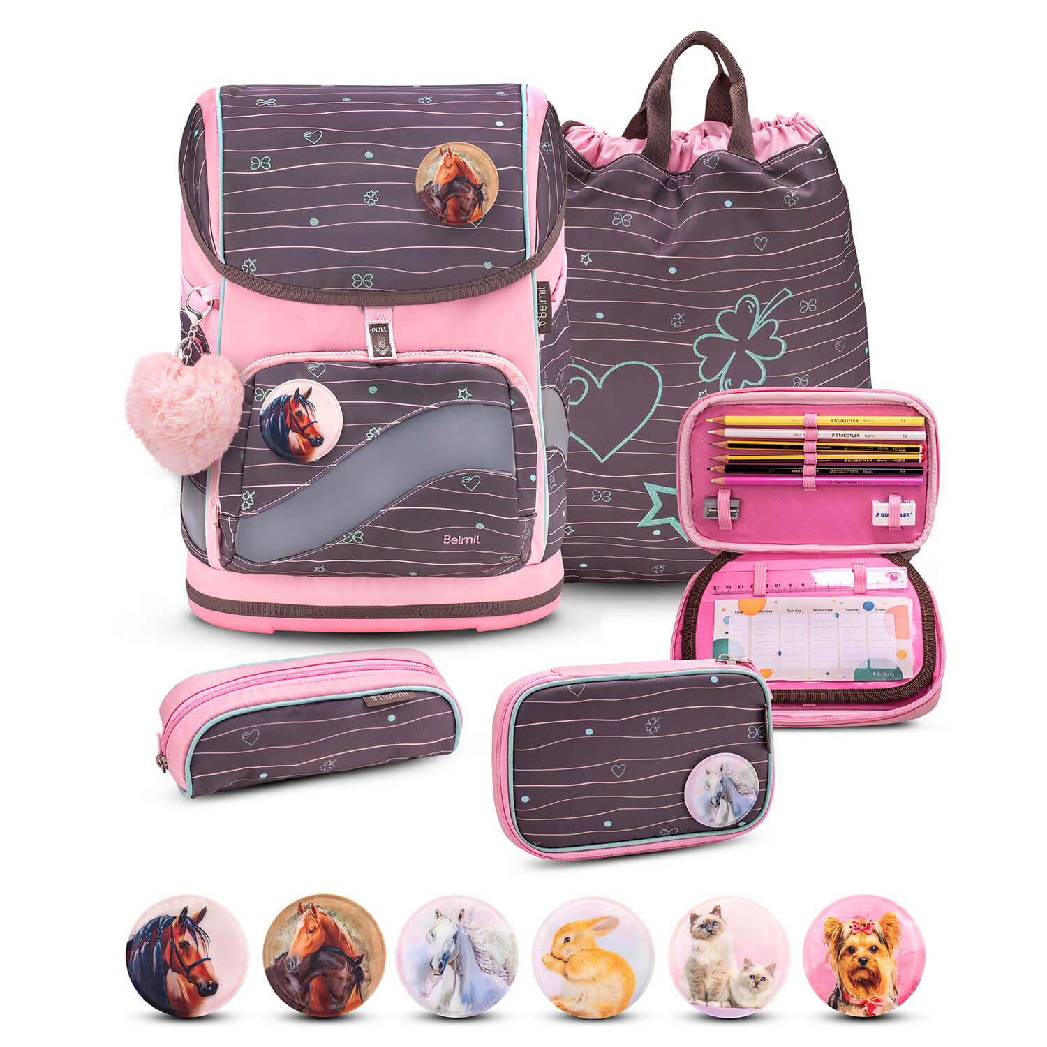 Smarty Plus Mint Schoolbag set 5pcs.