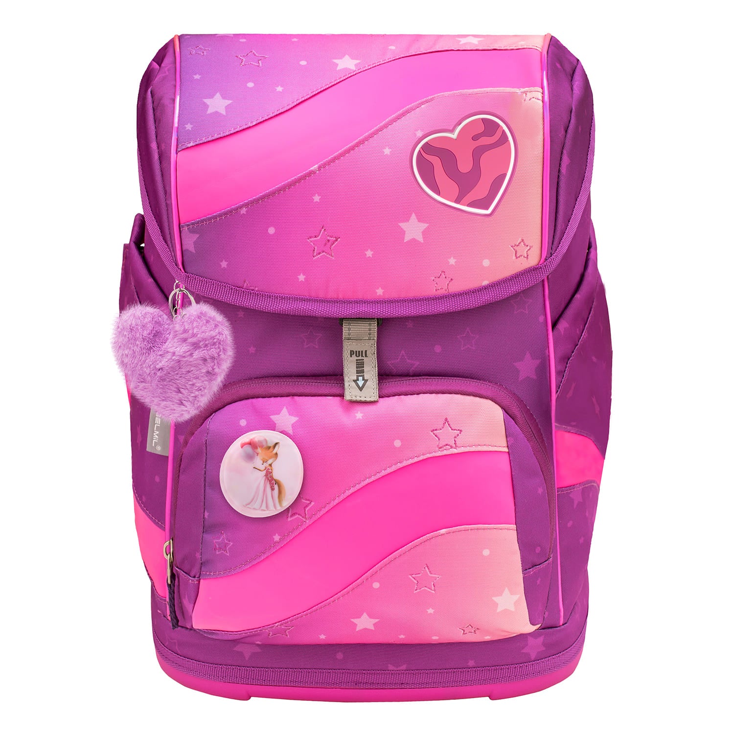 Velcro Rubber Patch Pink Heart