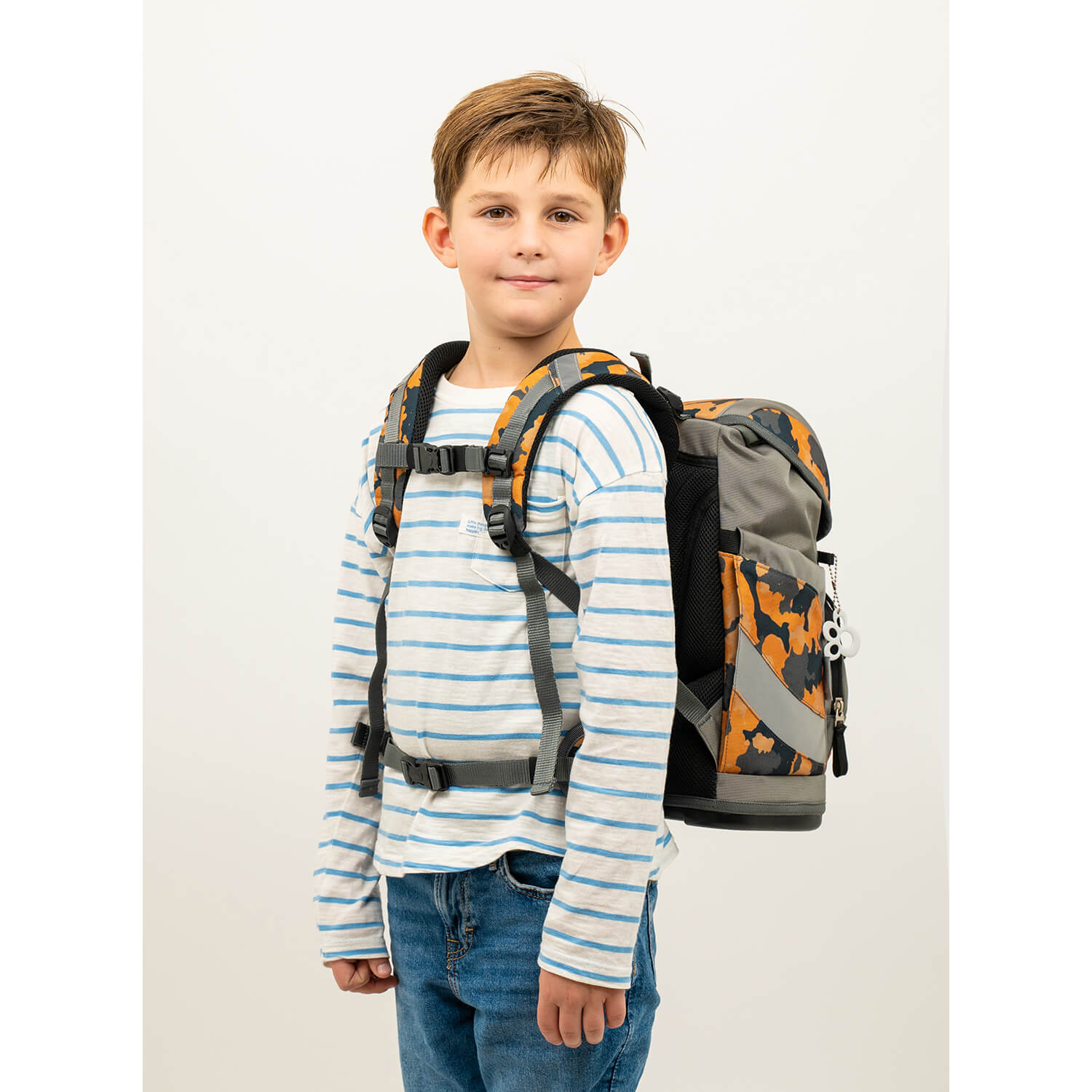 Smarty Orange Camouflage schoolbag set 5 pcs