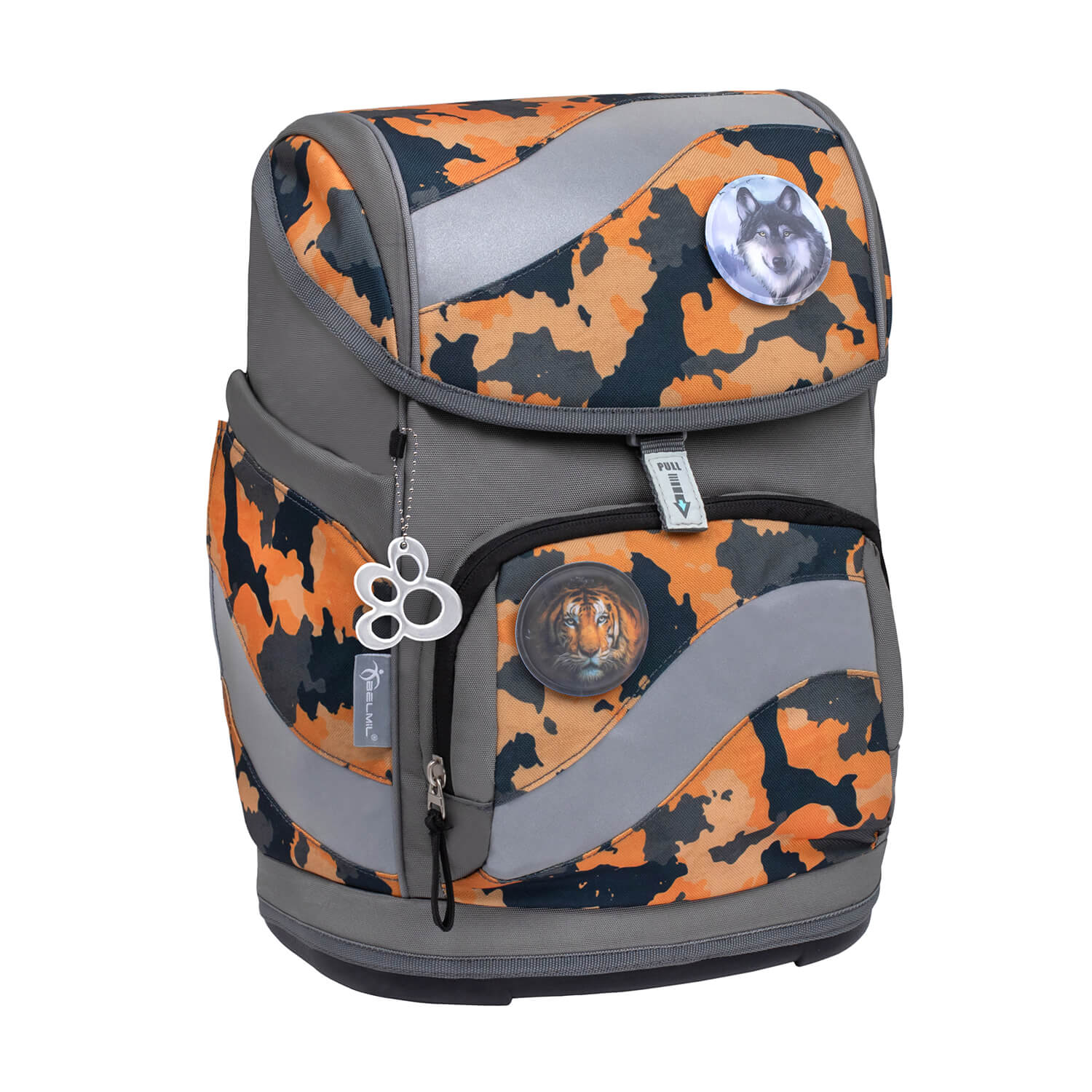 Smarty Orange Camouflage schoolbag set 5 pcs