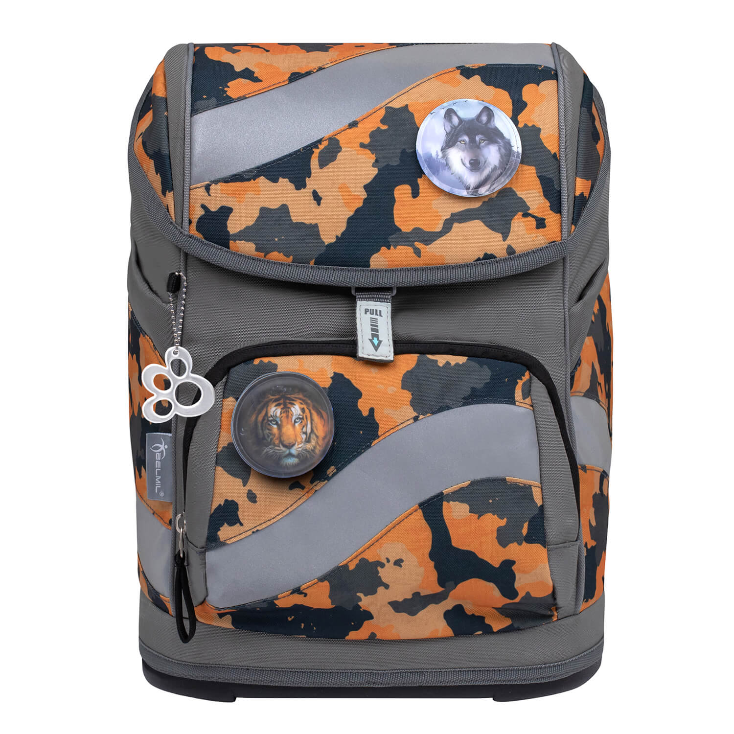 Smarty Orange Camouflage schoolbag set 5 pcs