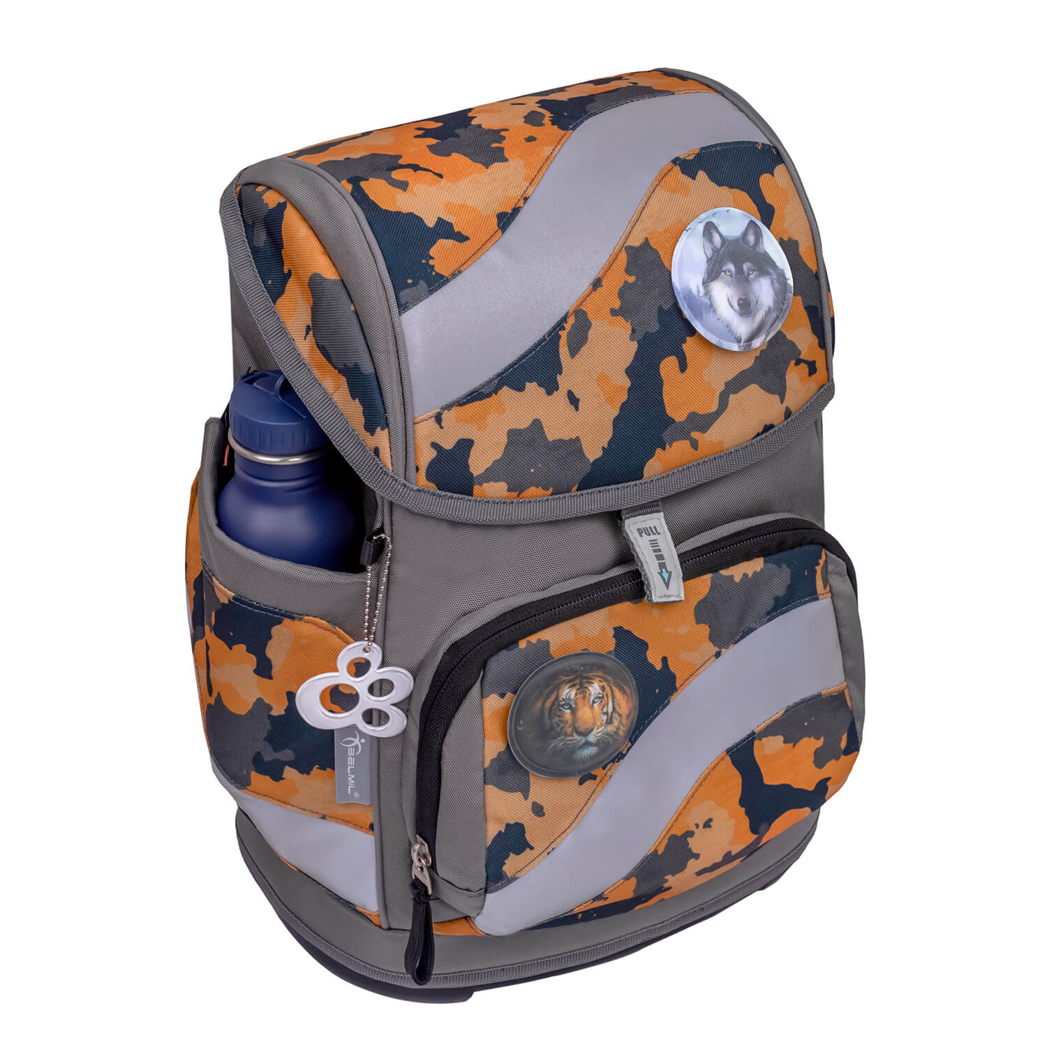Smarty Orange Camouflage schoolbag set 5 pcs