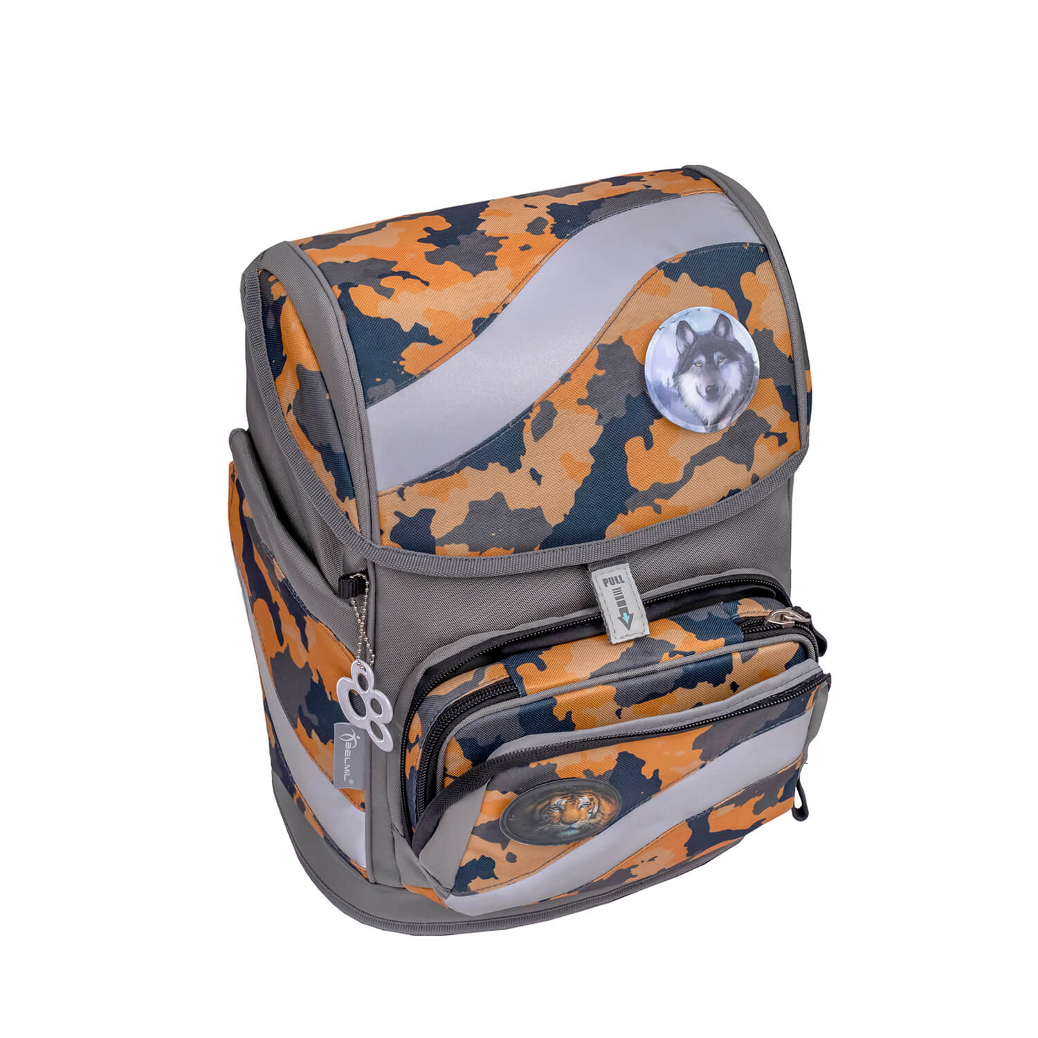 Smarty Orange Camouflage schoolbag set 5 pcs