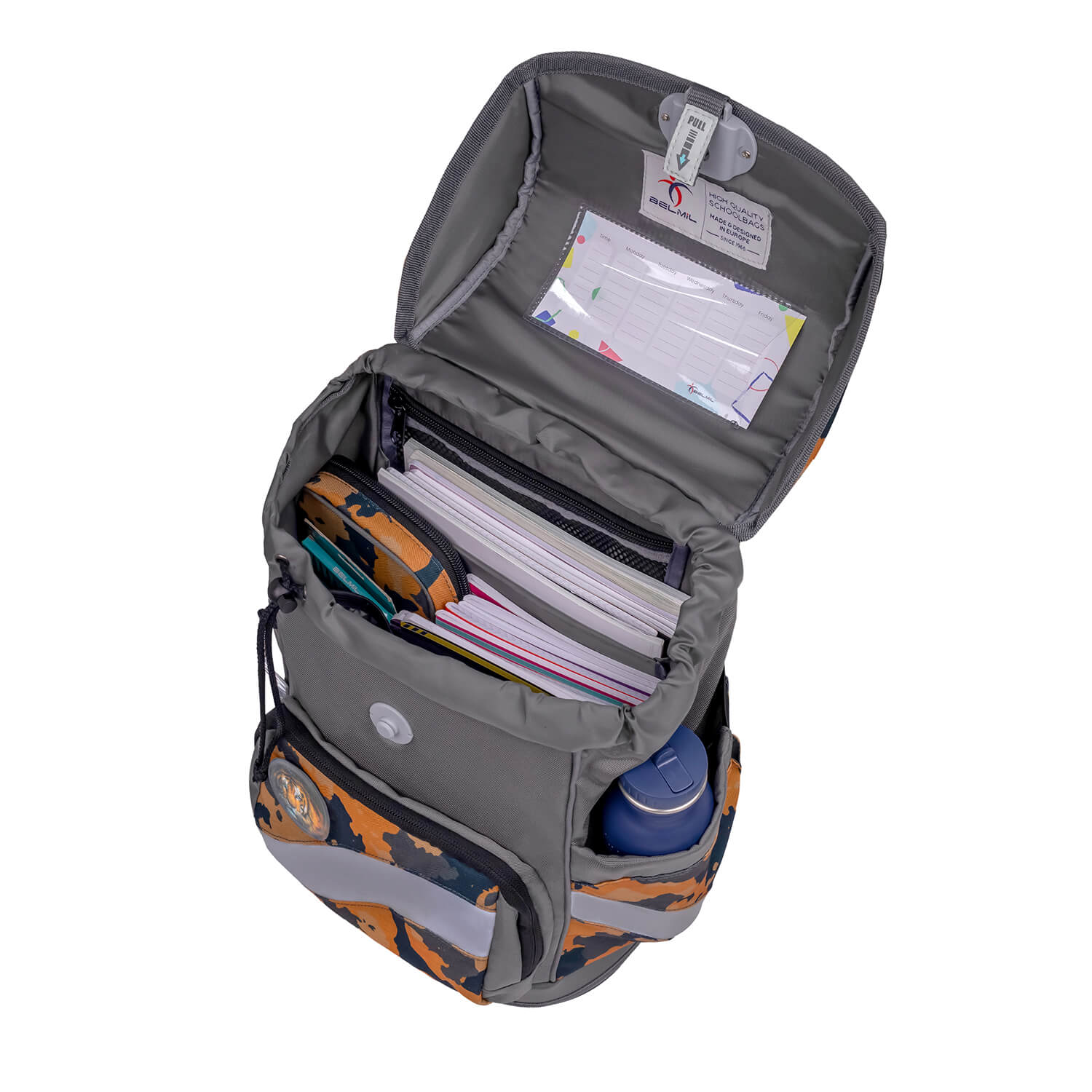 Smarty Orange Camouflage schoolbag set 5 pcs