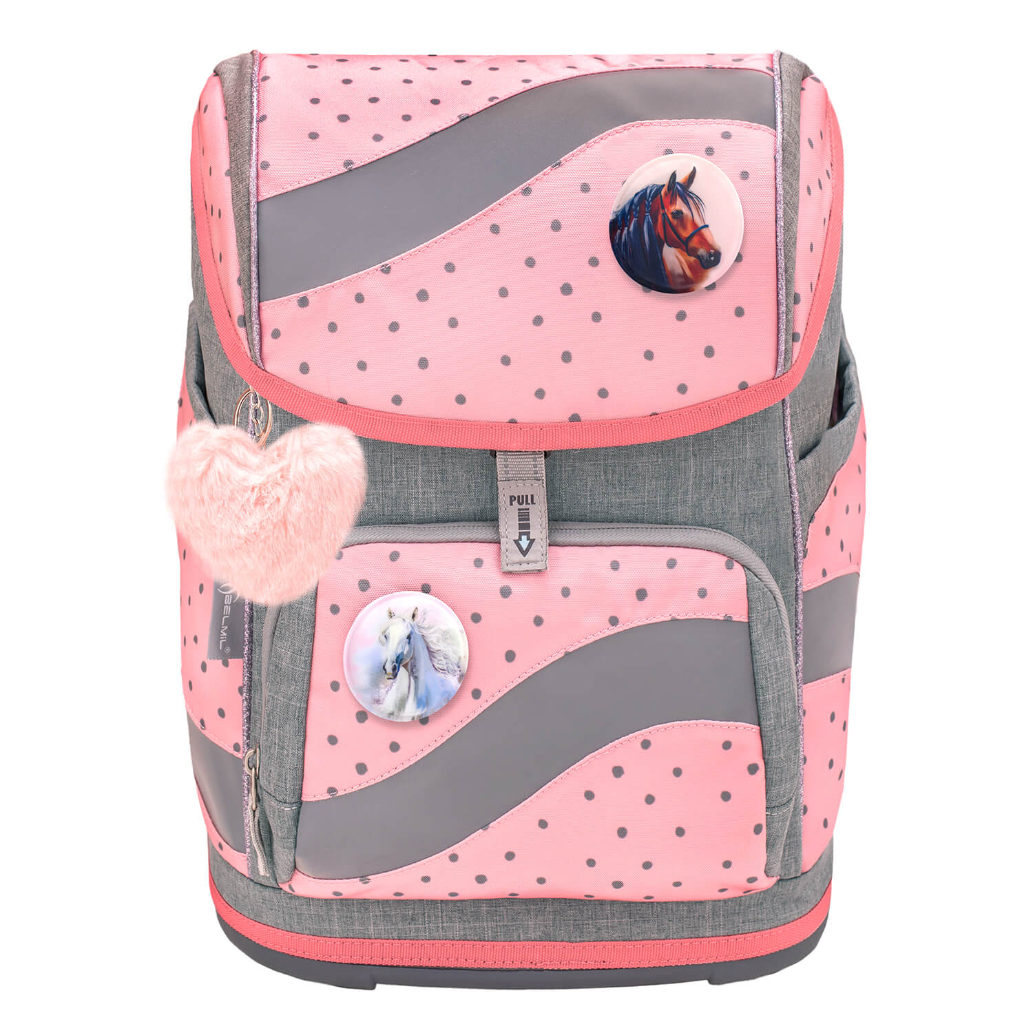 Smarty Pink Dots 2 Schulranzen Set 5 tlg.
