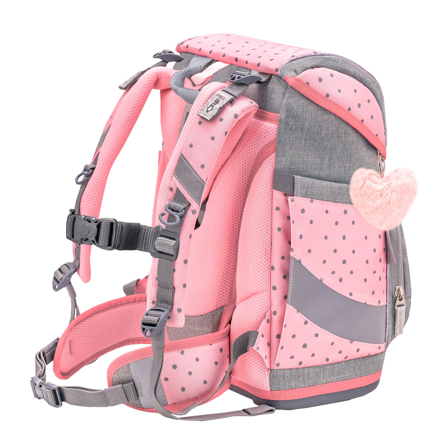 Smarty Pink Dots 2 Schulranzen Set 5 tlg.