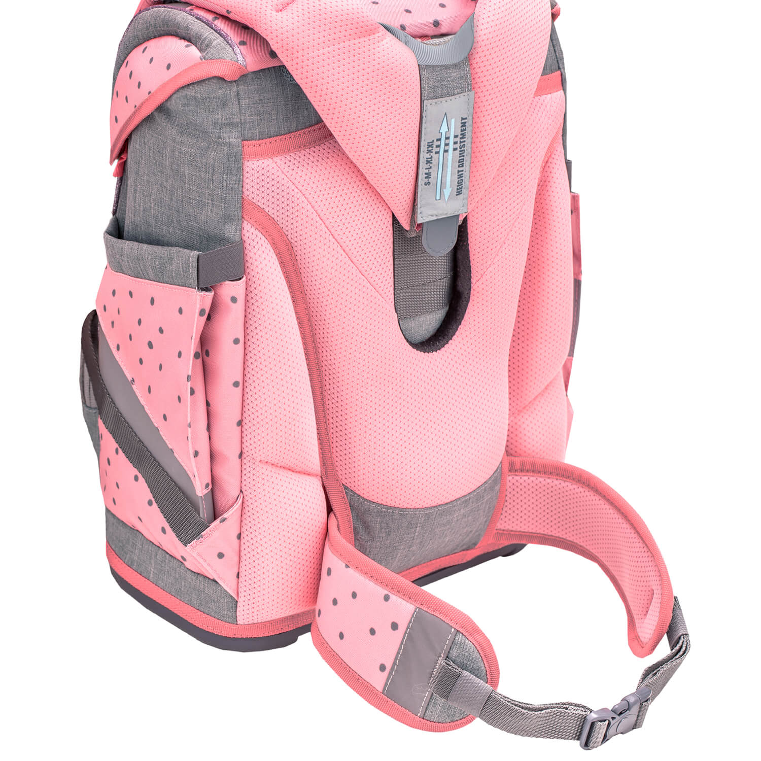 Smarty Pink Dots 2 Schulranzen Set 5 tlg.