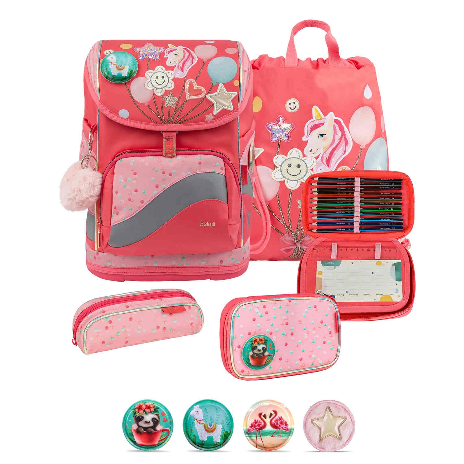 Smarty Plus Rose Quartz Schulranzen Set 5tlg.