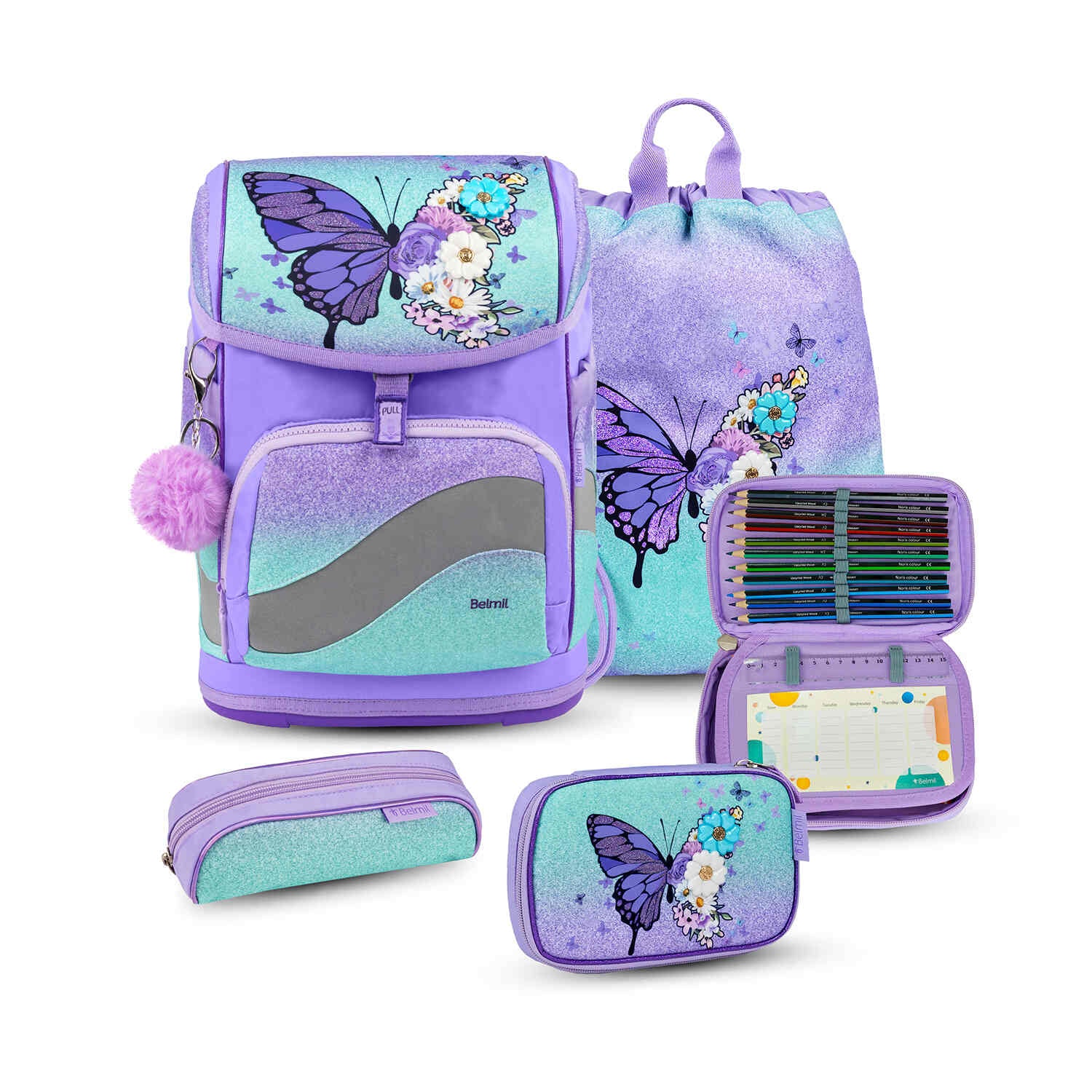 Smarty Plus Serenity Schulranzen Set 5tlg.