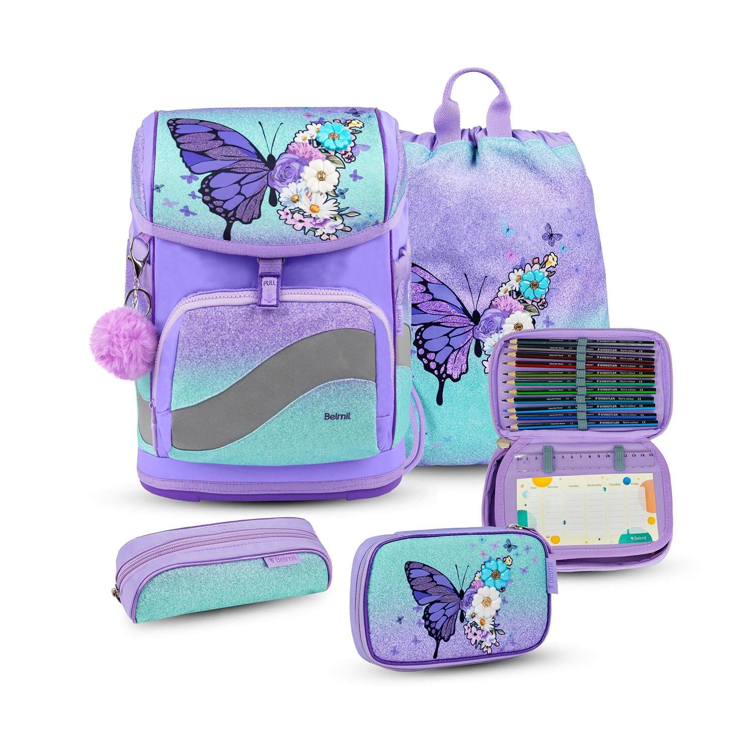 Smarty Plus Serenity Schulranzen Set 5tlg.