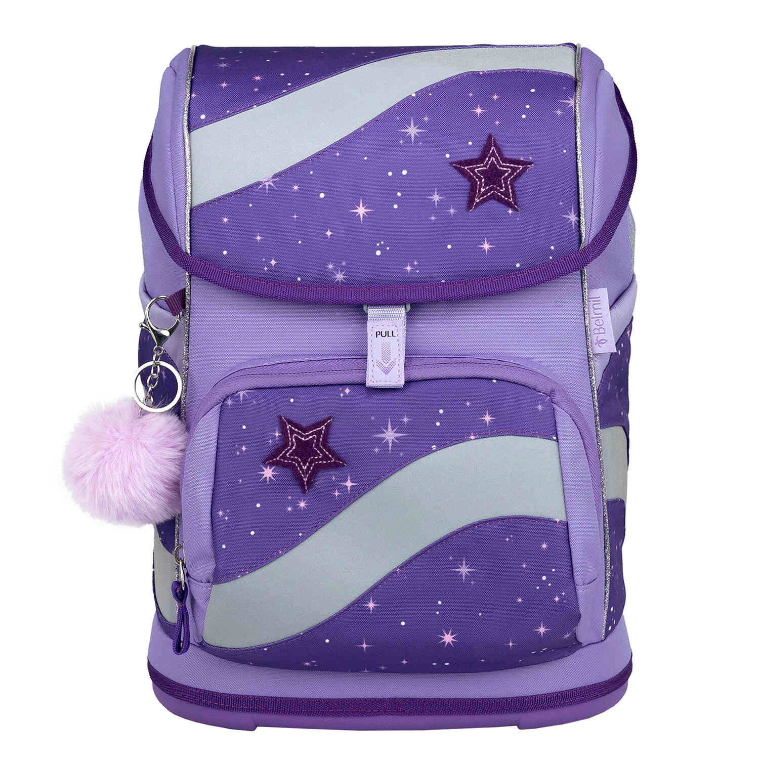 Ergonomic School Bag Set for Girls – Belmil Smarty Starlight schoolbag set 5 pcs designed for comfort and functionality.