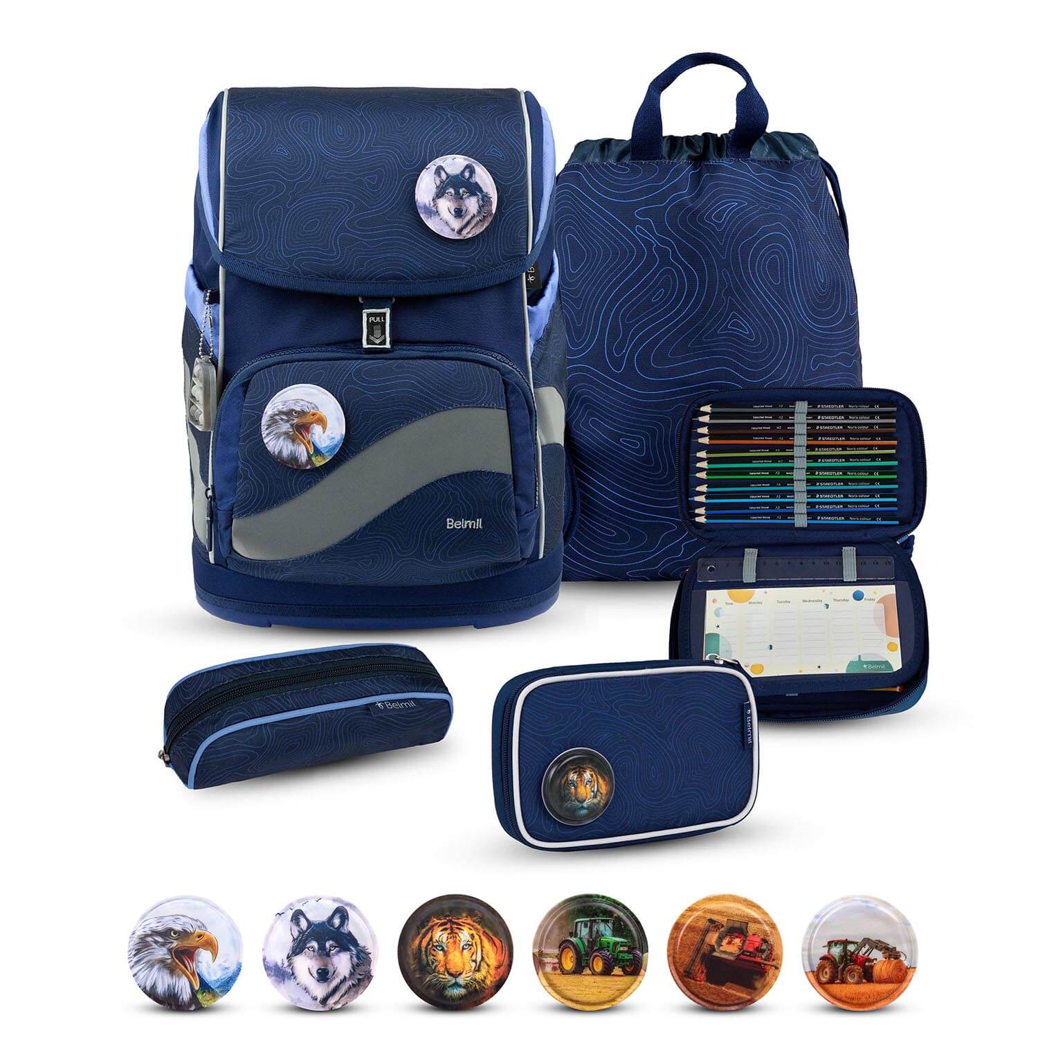 Smarty Plus Topographic Schulranzen Set 5tlg.