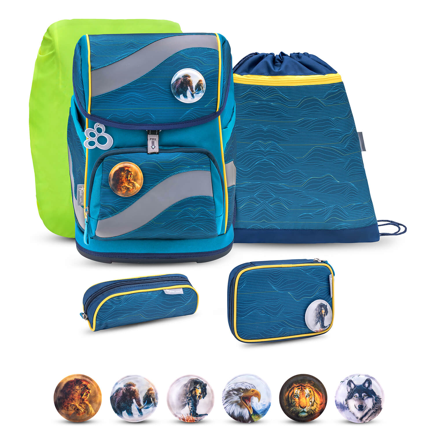 Smarty Waves Orange schoolbag set 6 pcs