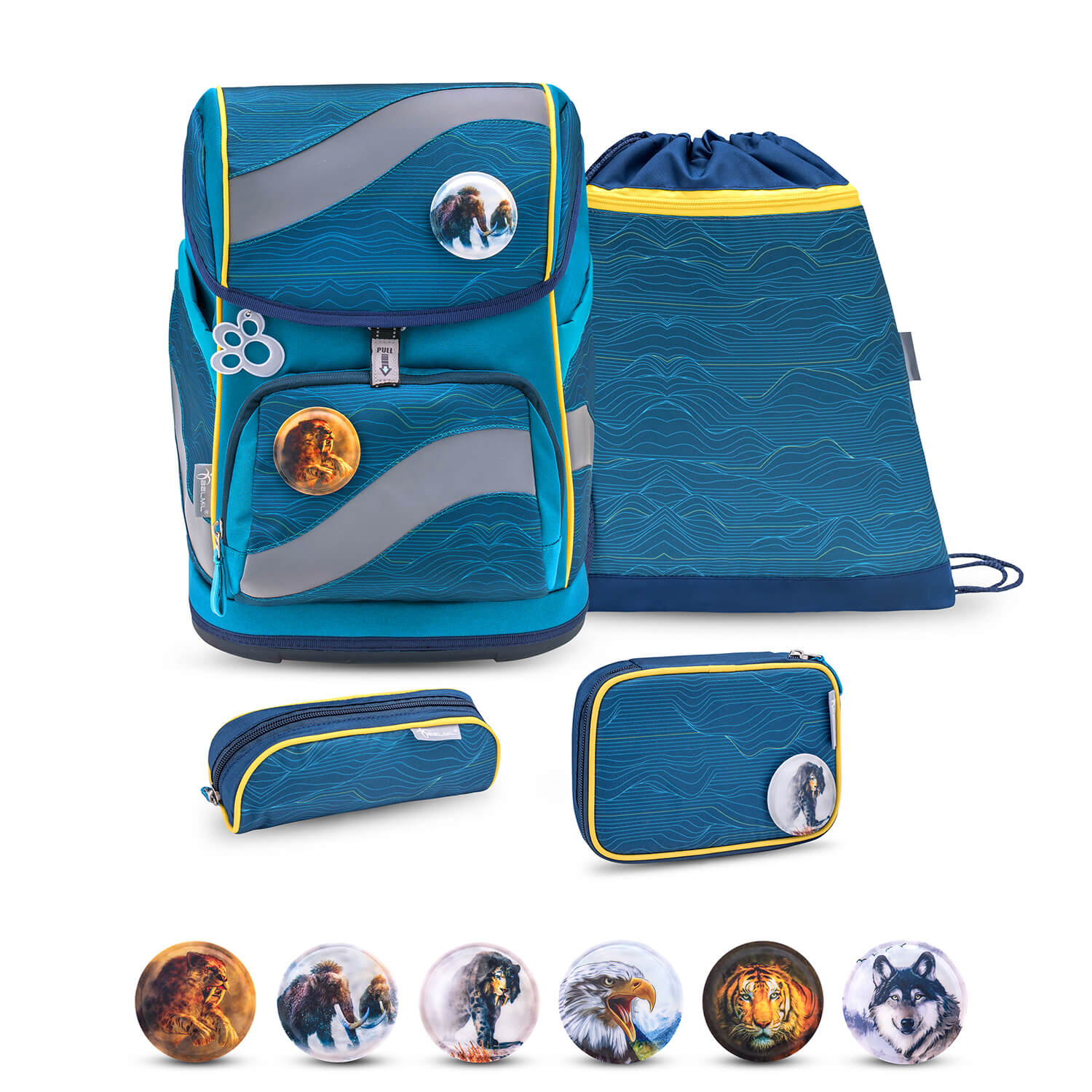Smarty Waves Orange schoolbag set 5 pcs