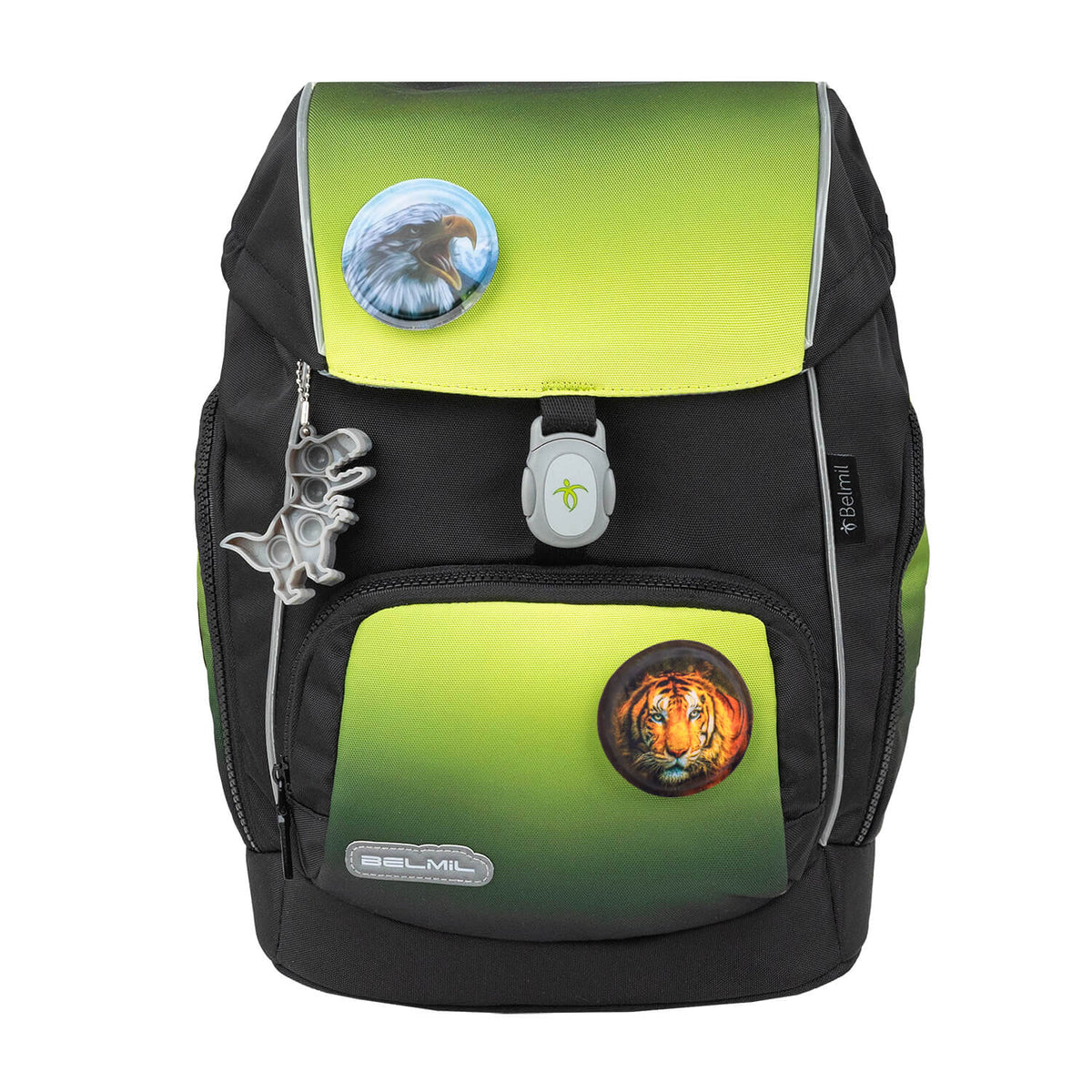 Premium Comfy Plus Black Green Schoolbag set 5pcs.