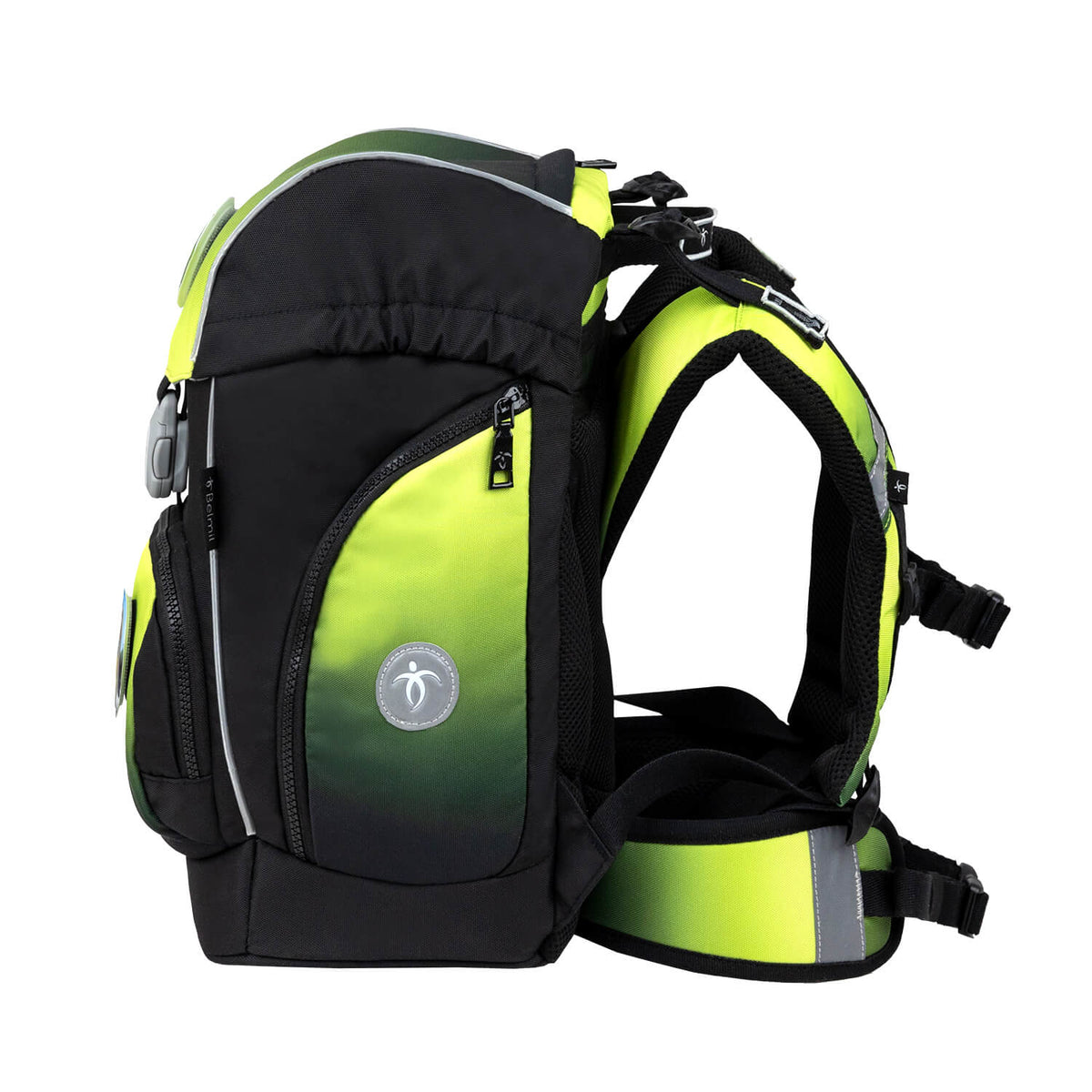 Premium Comfy Plus Black Green Schoolbag set 5pcs.