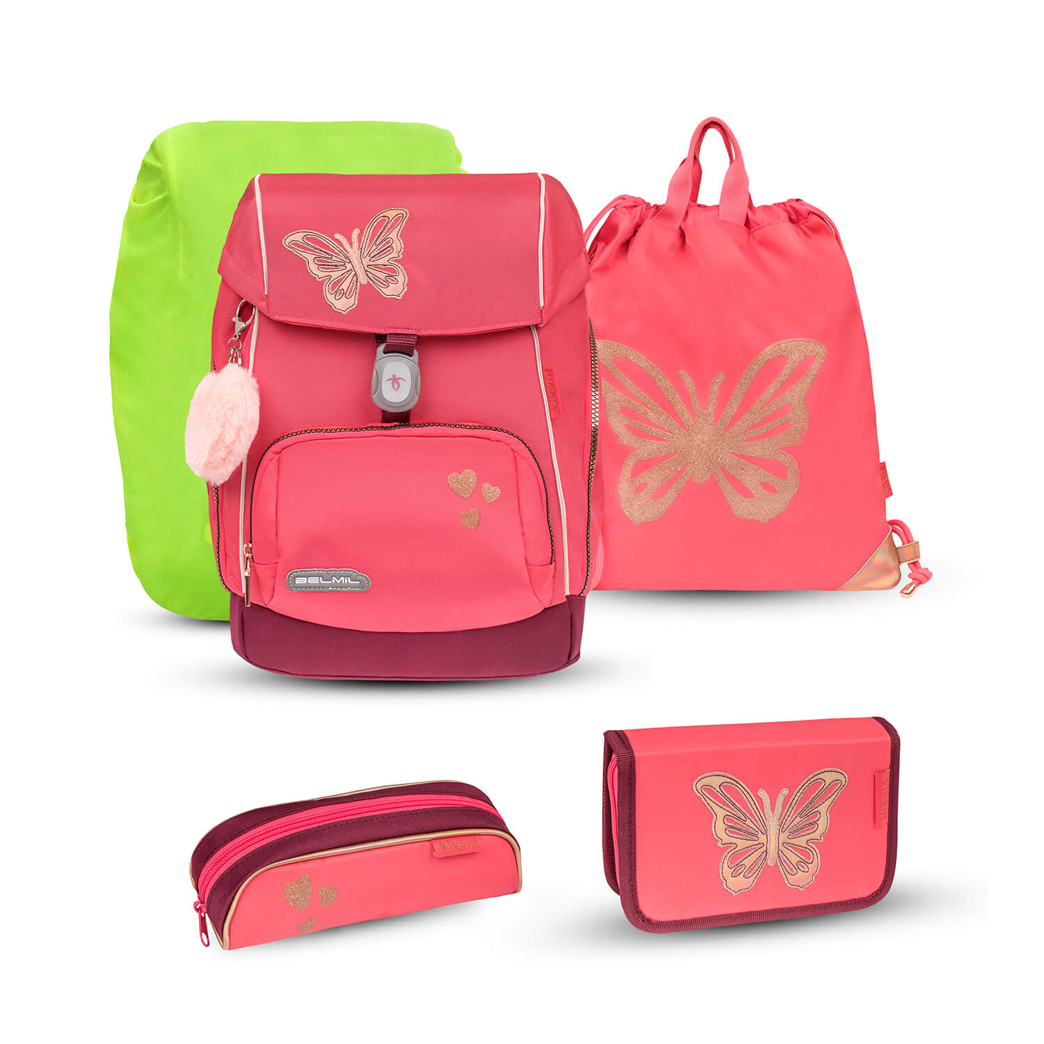 Premium Comfy Plus Coral Schulranzen Set 6tlg.