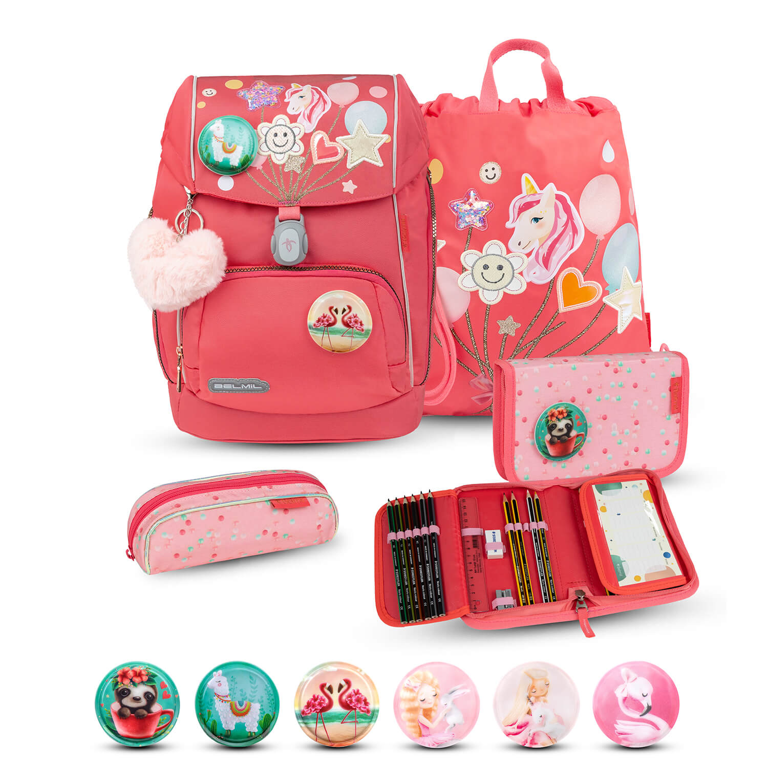 Premium Comfy Plus Rose Quartz Schulranzen Set 5tlg.