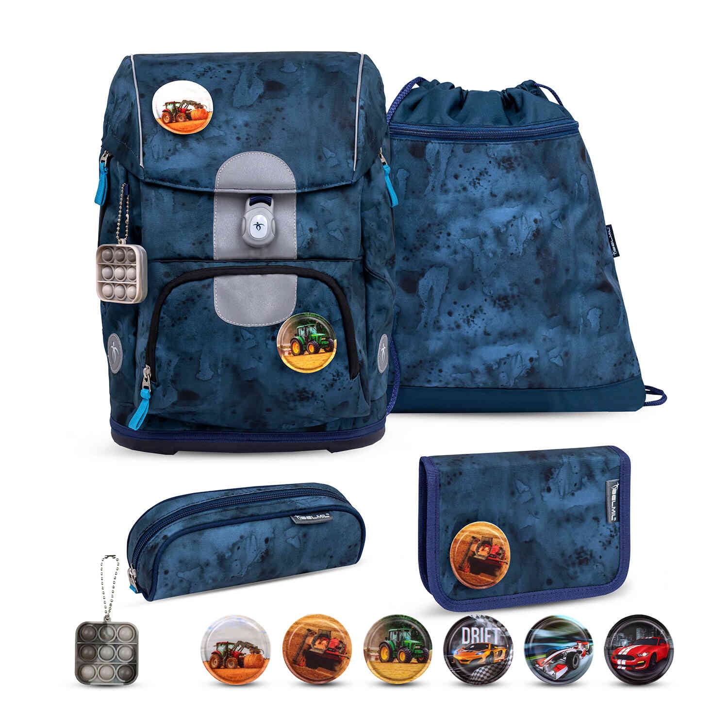Motion Blue Splash Schulranzen Set 5 tlg.