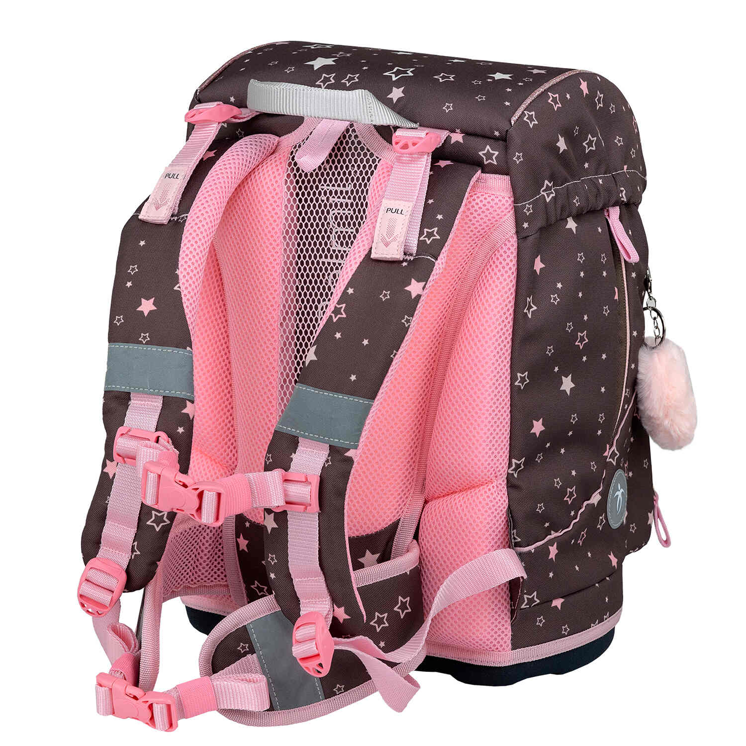 Colorful horse-themed patches included with the Belmil school bag set for kids to express their personality.