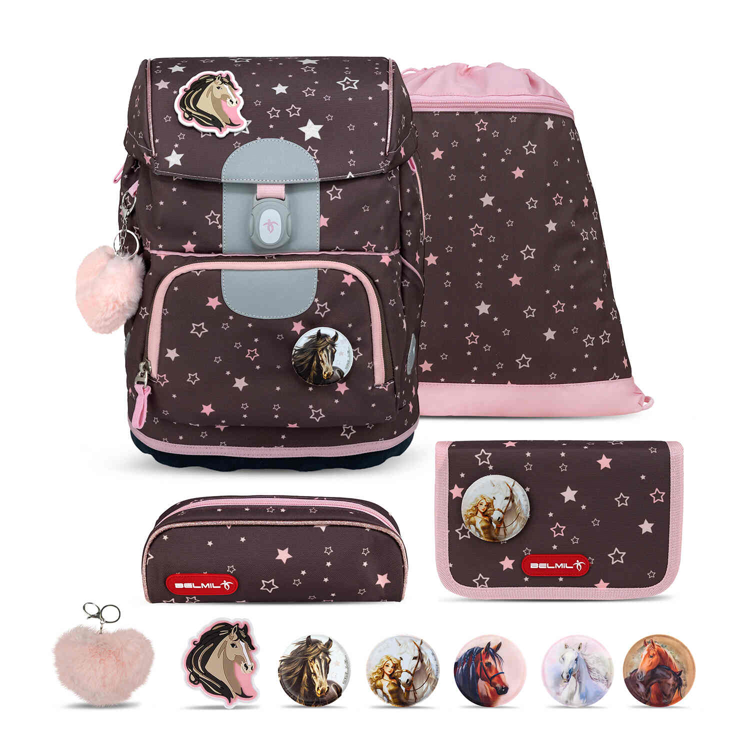 Motion Champion Horse Schoolbag set 4 pcs.