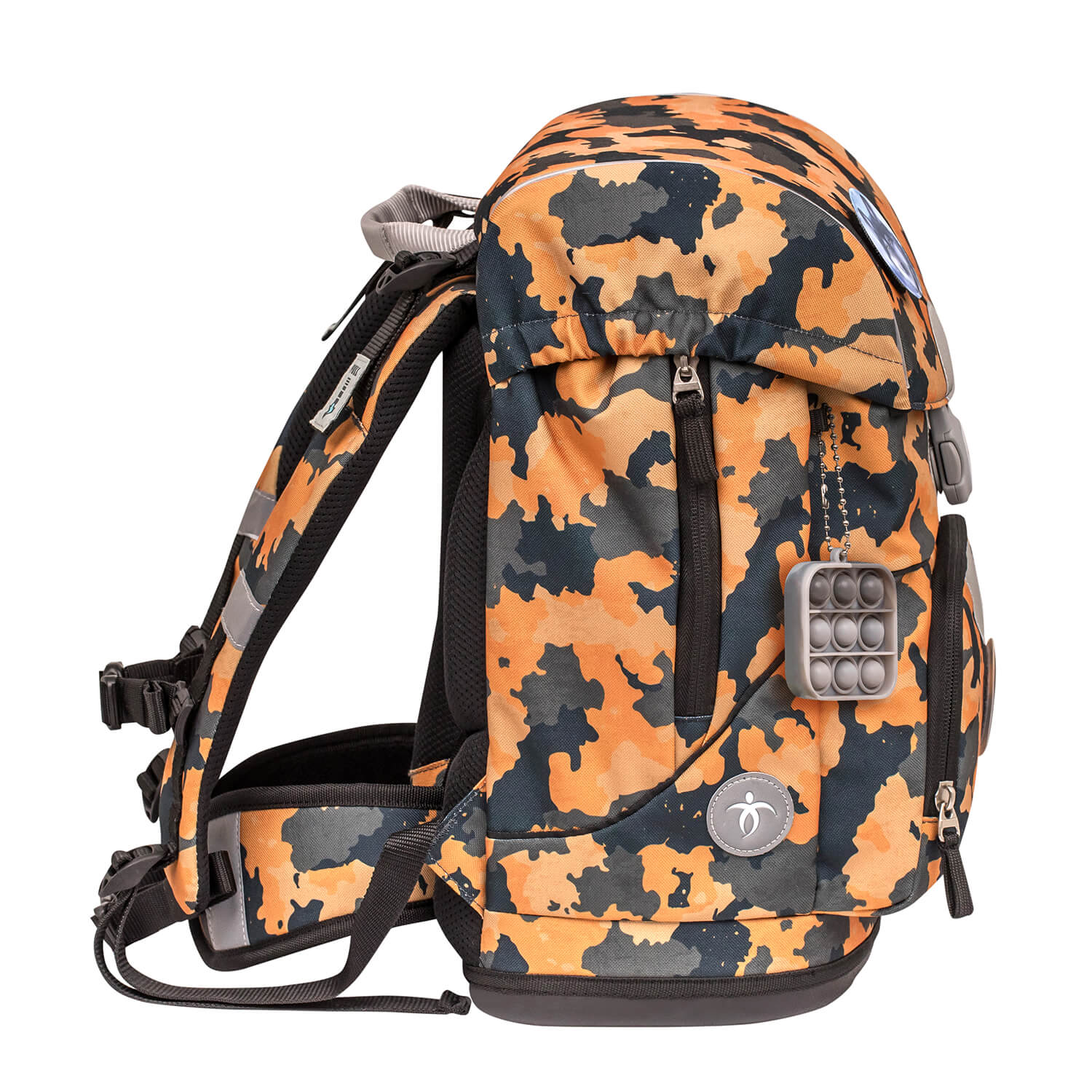 Breathable padded back panel of Belmil Ergonomic School Bag, designed for comfort and healthy posture.