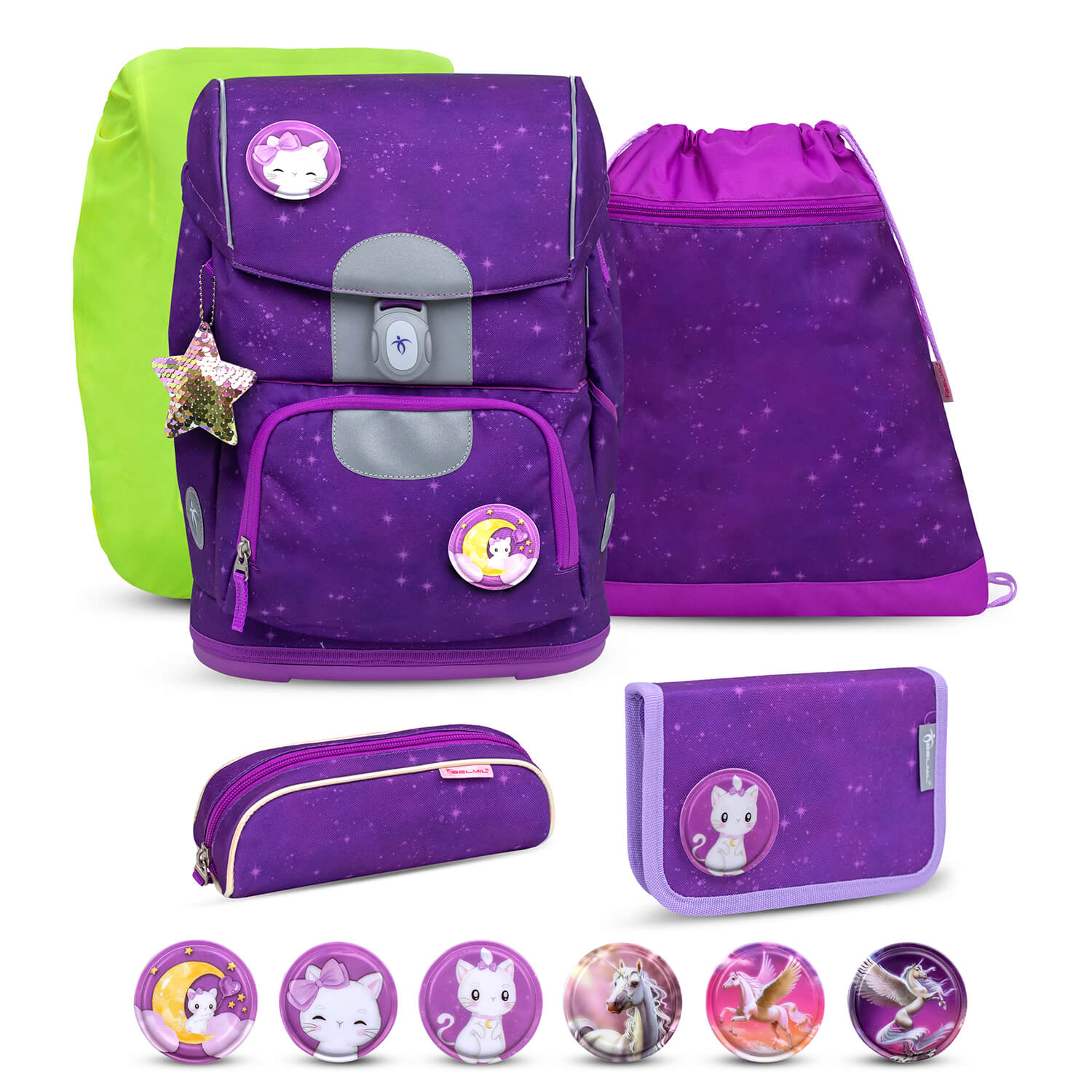 Motion Purple Sky schoolbag set 6 pcs