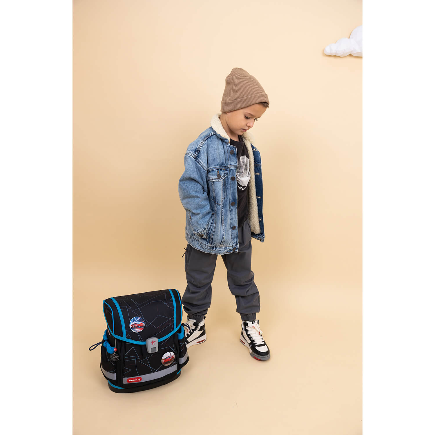 Classy Plus Cars Blue Schulranzen Set 5 tlg.