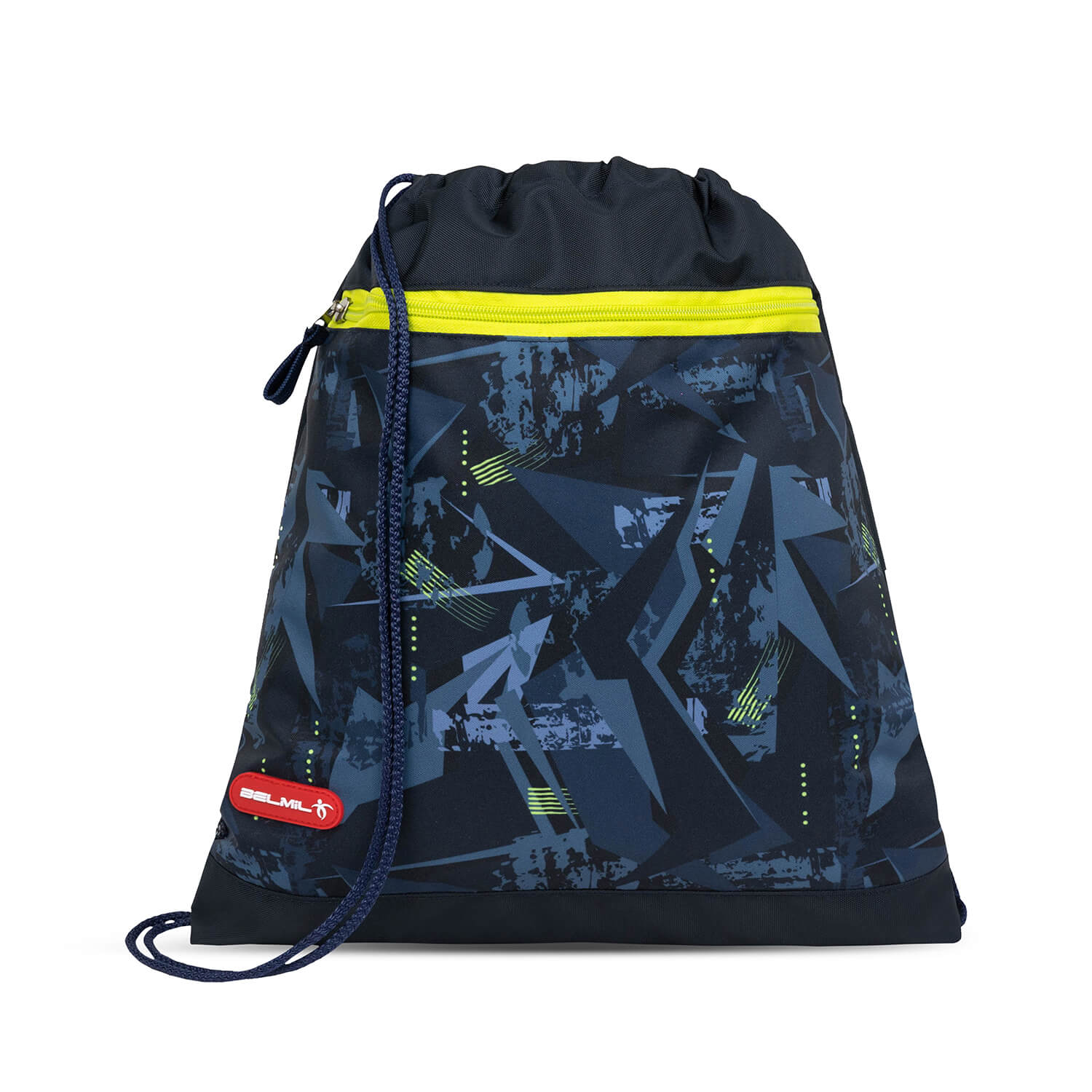 The complete 6-piece set of the Belmil Classy Plus Ergonomic School Bag Set for Boys “T-Rex Lime” Design + Dinosaur Raincoat highlighting its educational accessories.