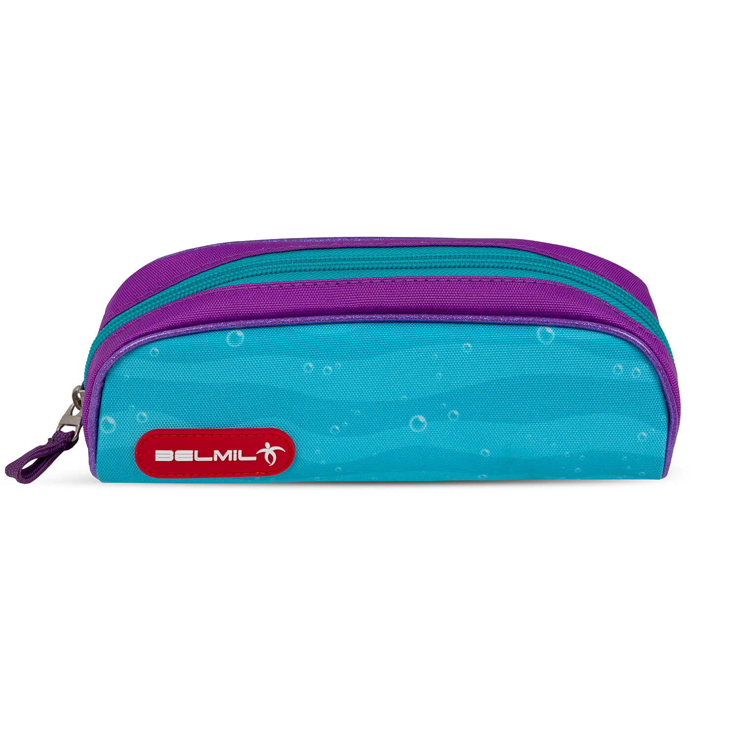 Embroidered Velcro areas on the Belmil Classy Plus Ergonomic School Bag Set for Girls “Under The Sea” Design + Unicorn Raincoat – 6-Piece Back-Friendly Starter Set.