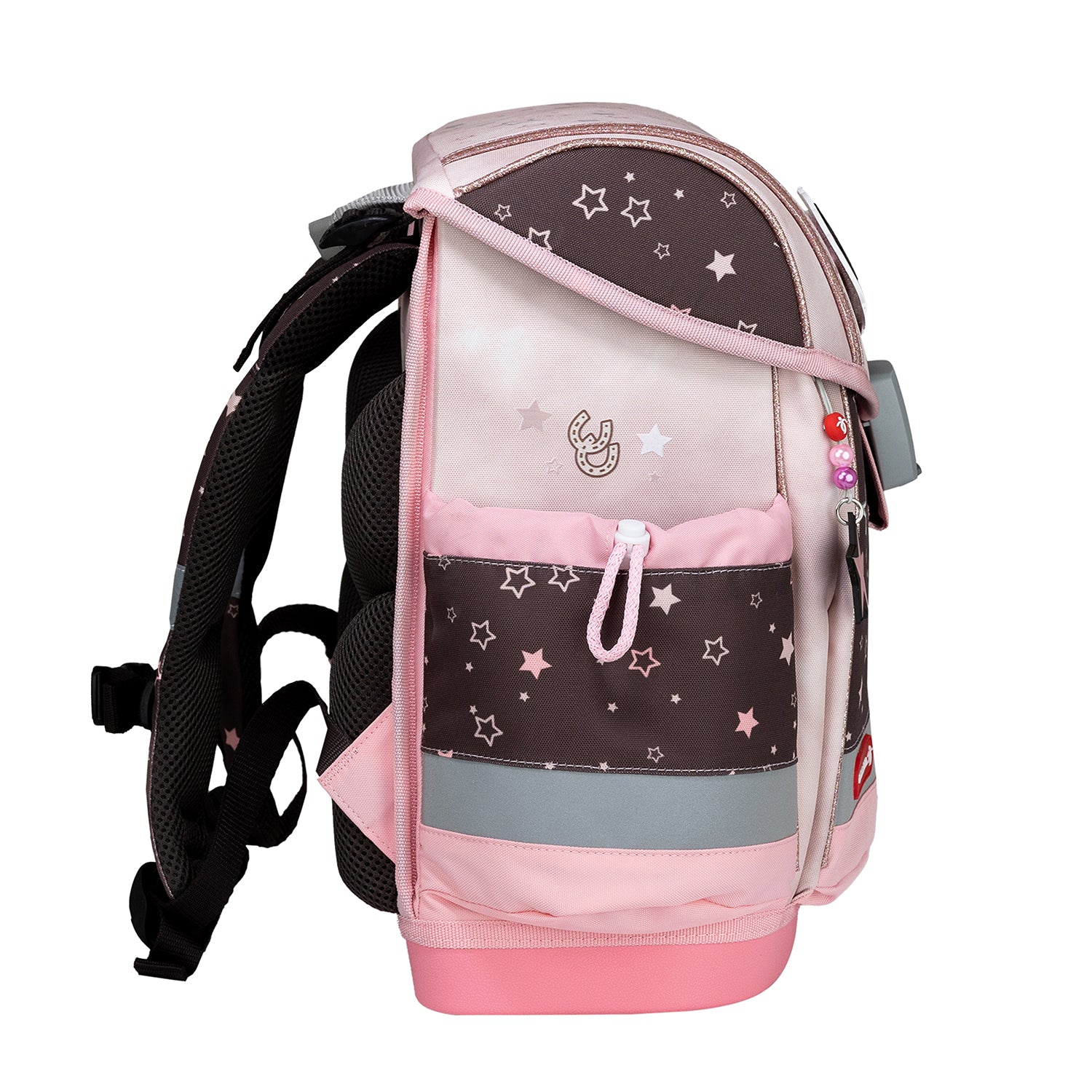 Inside view of the Belmil Classy Plus Champion Horses School Bag Set for Girls displaying practical compartments.