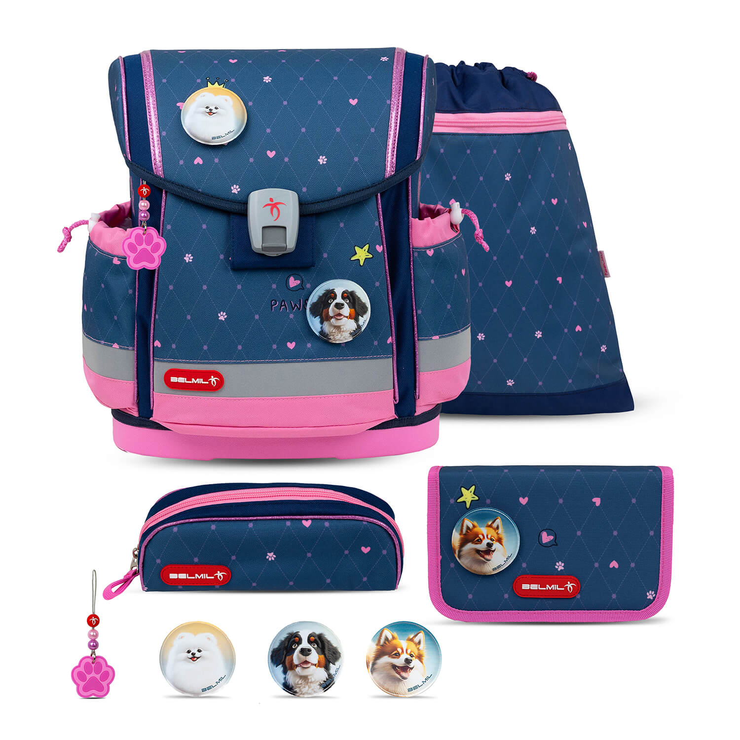 aufbewahrung schulranzen Classy Plus Hearts Schulranzen Set 5 tlg