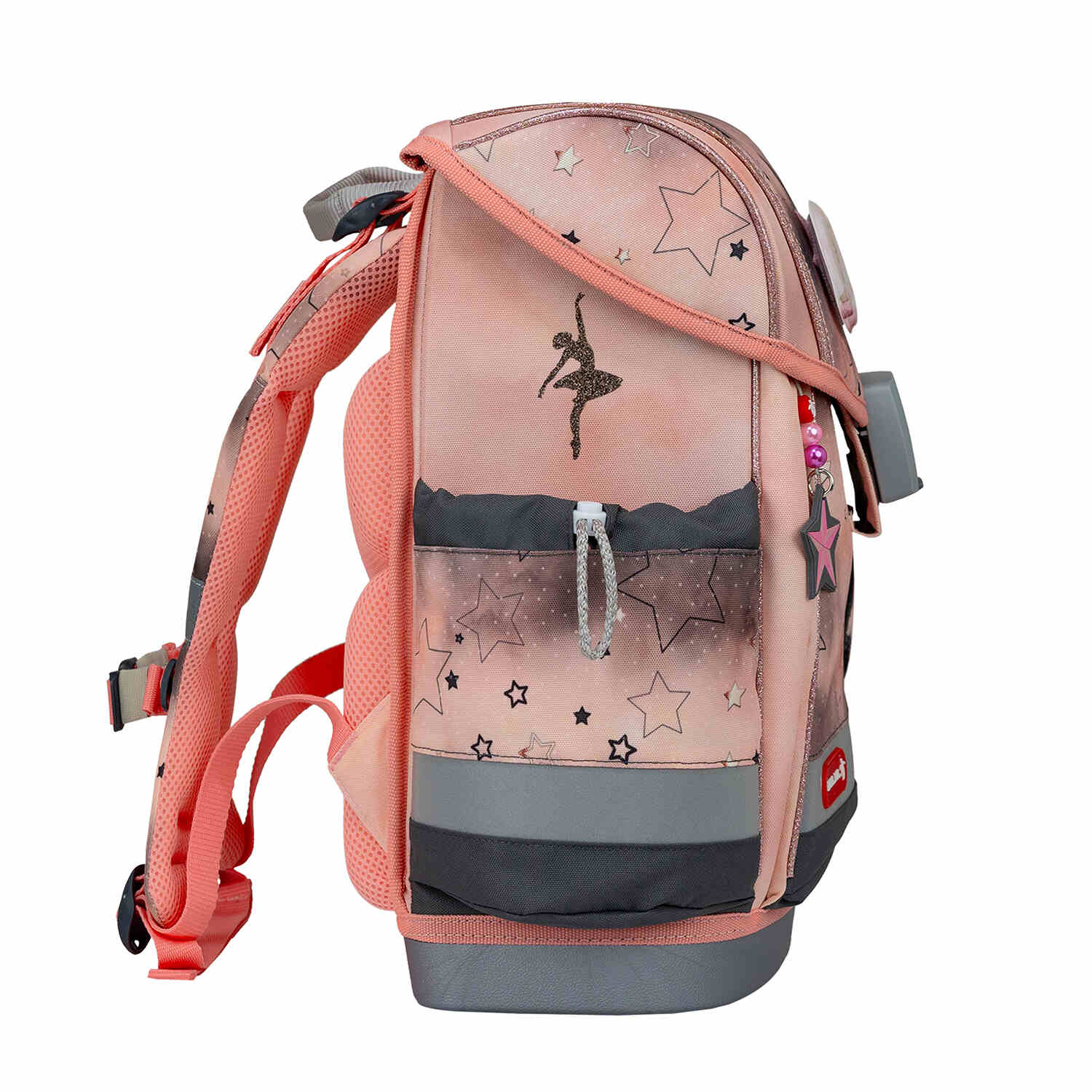 Breathable padding featured in the Ergonomic School Bag Set for Girls – Belmil Classy Plus Rose Ballet School Bag Set 5 pcs.
