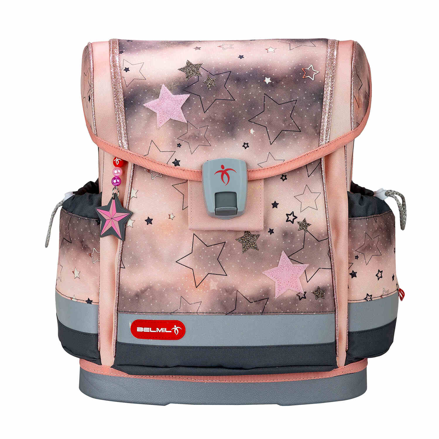 Adjustable straps and chest harness of the Ergonomic School Bag Set for Girls – Belmil Classy Plus Rose Ballet School Bag Set 5 pcs.
