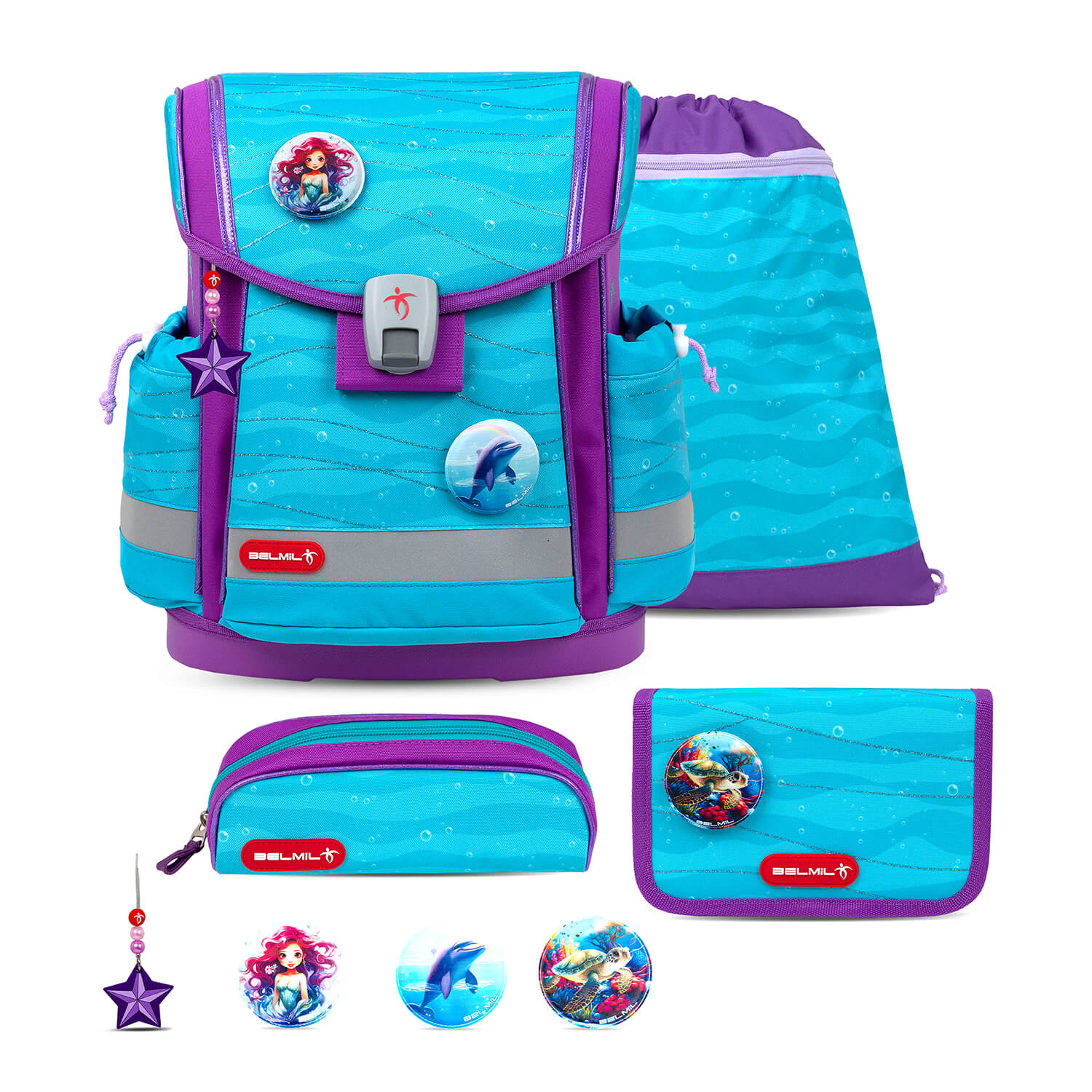 Classy Plus Under the Sea Schulranzen Set 5 tlg.