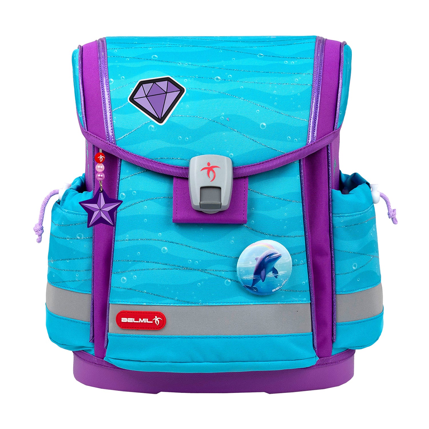Velcro Rubber Patch Purple Diamond