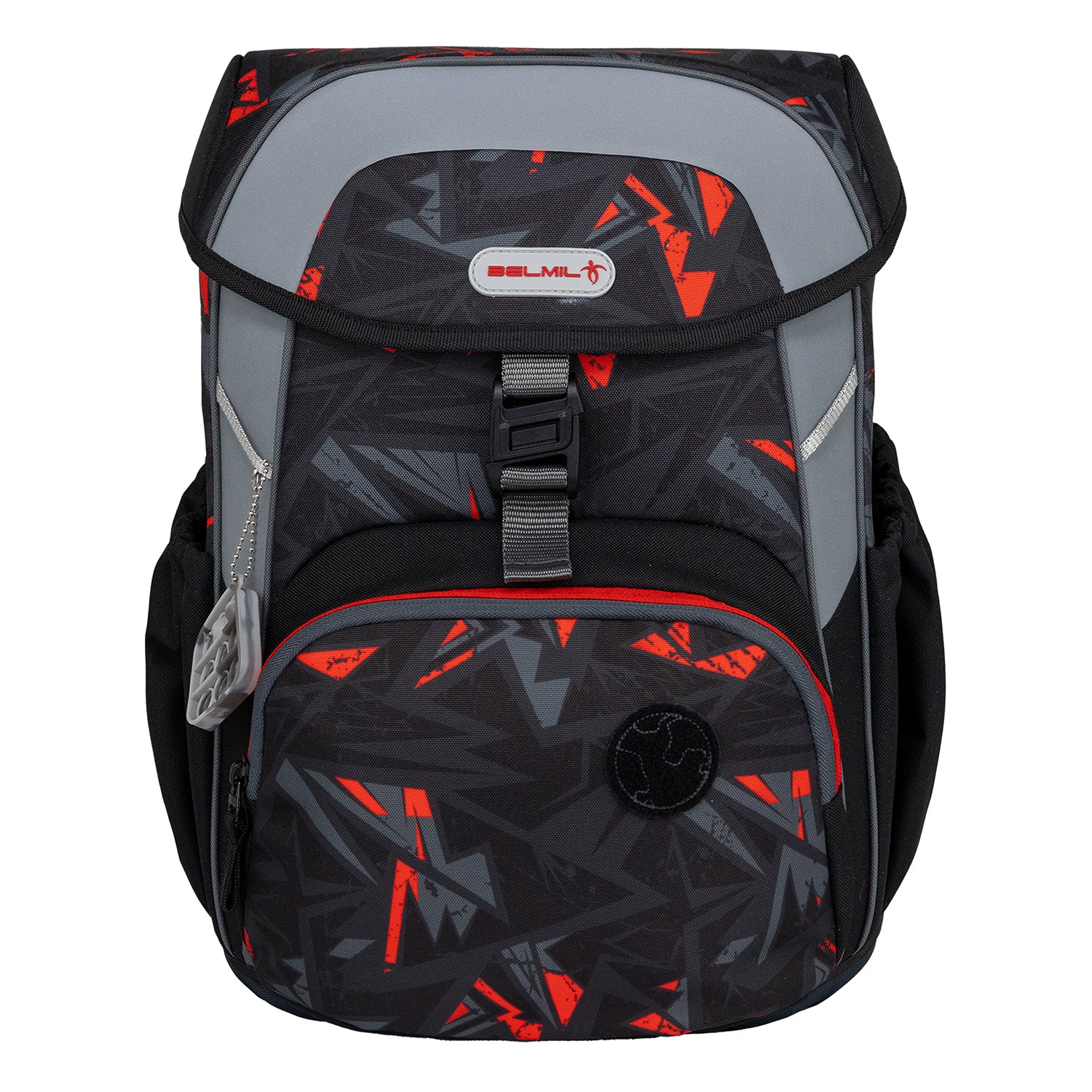 Contents of the Ergonomic School Bag Set for Boys – Belmil Maxi Ninja School Bag Set 5 pcs including a pencil case and gym bag.