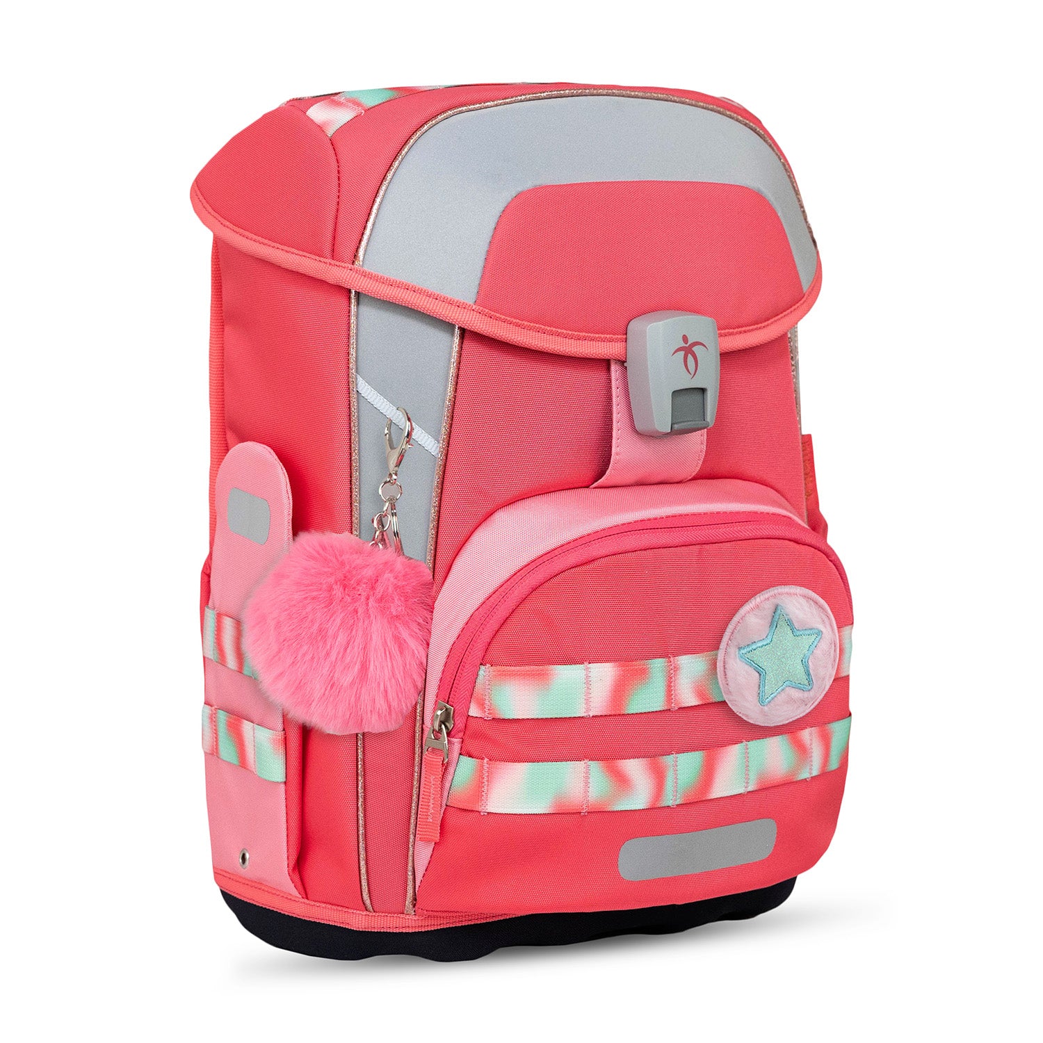 Close-up of the ergonomic back panel of the Premium Belmil School Bag Set for Girls – Maxi Plus Aurora schoolbag set 6 pcs ensuring optimal support and comfort.