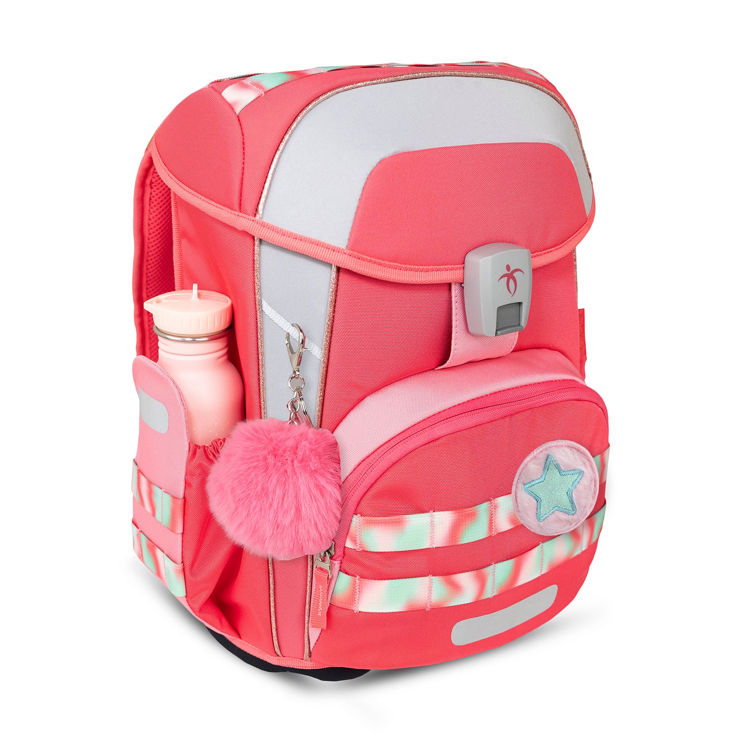 Vibrant pastel tie-dye patterns on the Premium Belmil School Bag Set for Girls – Maxi Plus Aurora schoolbag set 6 pcs for a trendy look.