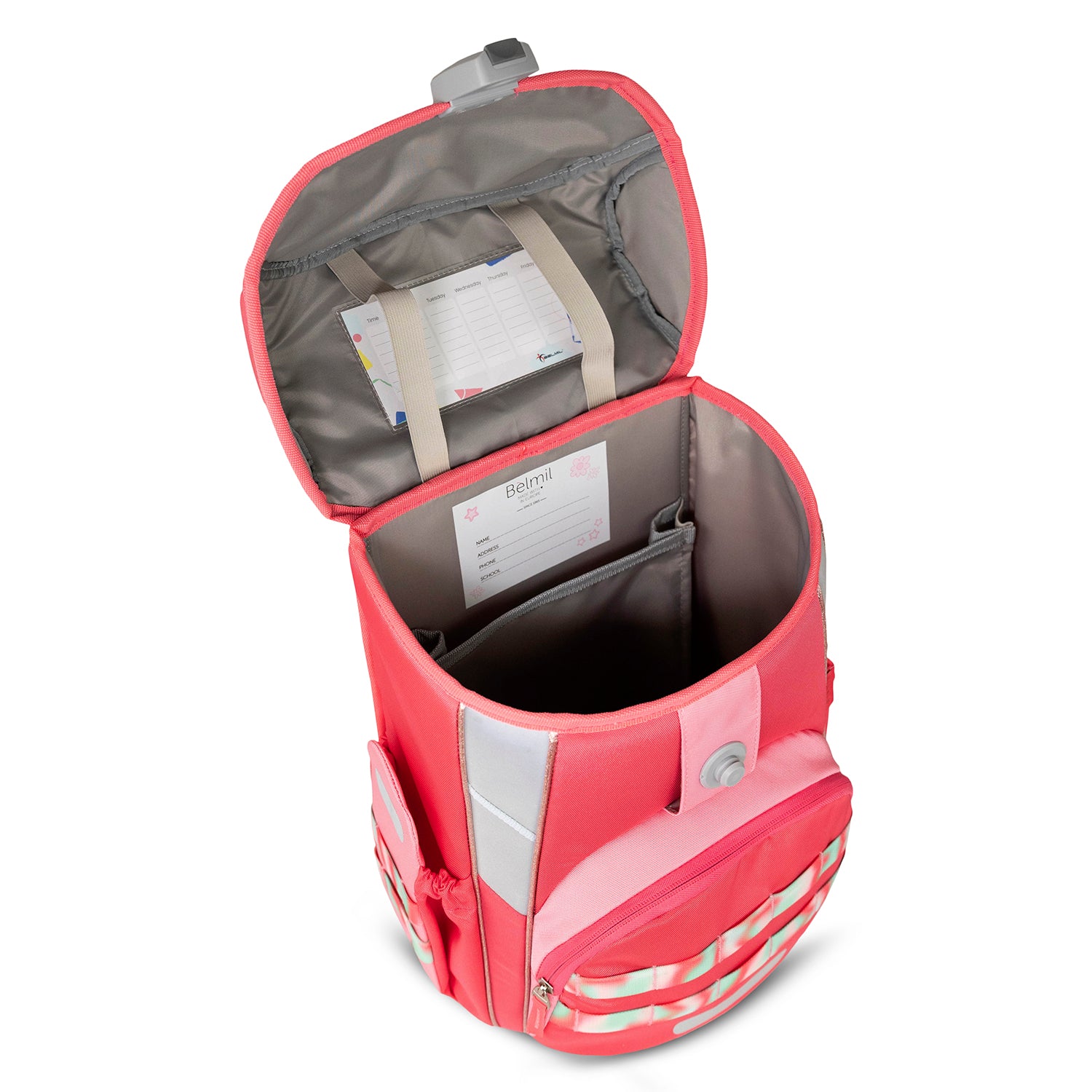 Perfect size and design of the Premium Belmil School Bag Set for Girls – Maxi Plus Aurora schoolbag set 6 pcs made for children 116 cm in height.