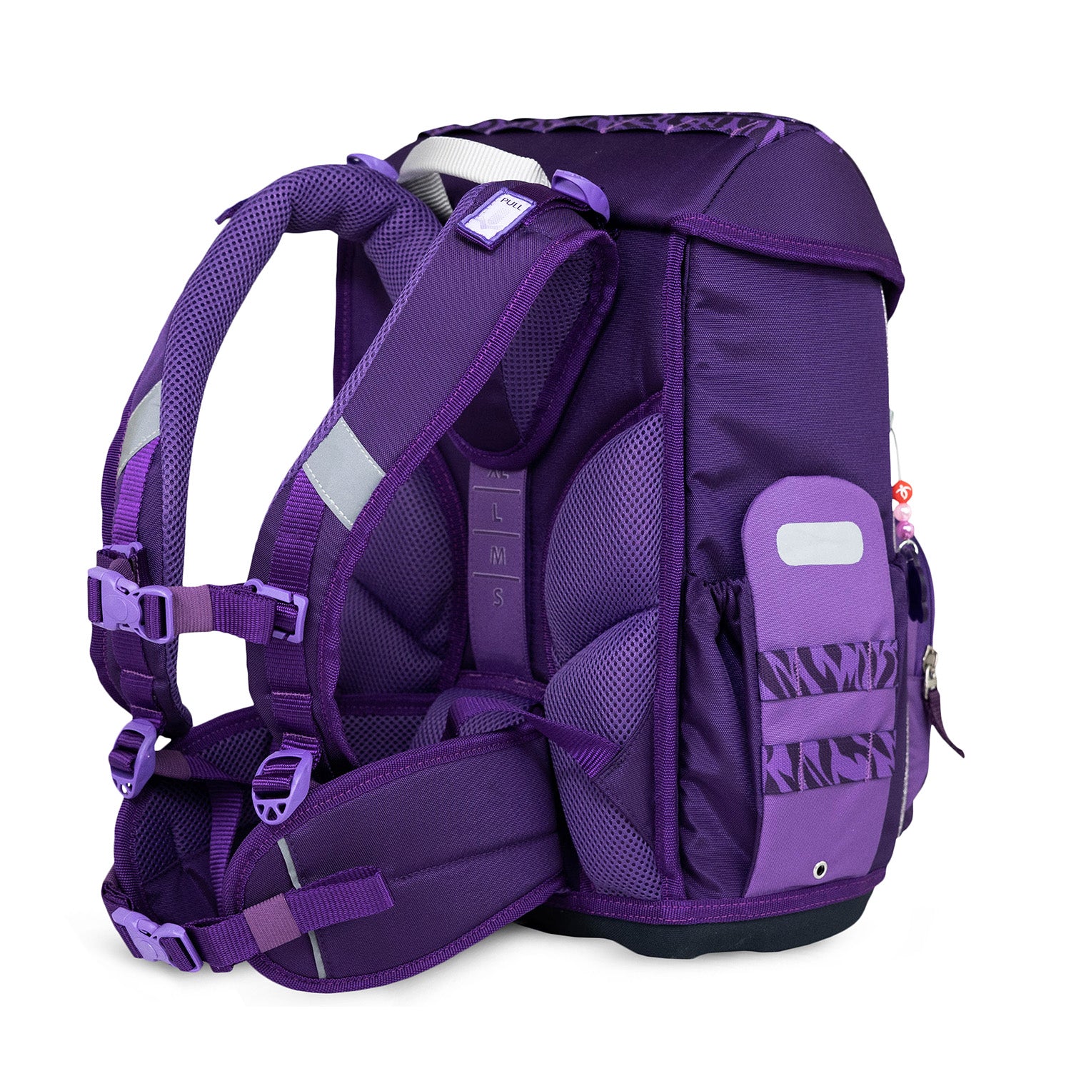 The removable chest strap of the Premium Belmil School Bag Set for Girls – Maxi Plus Twilight Charm schoolbag set 6 pcs for enhanced stability.