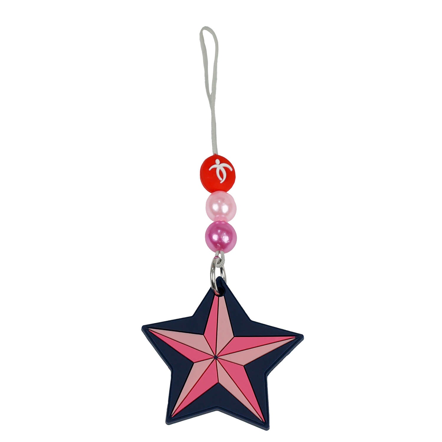 Keychain Navy Blue and Pink Star