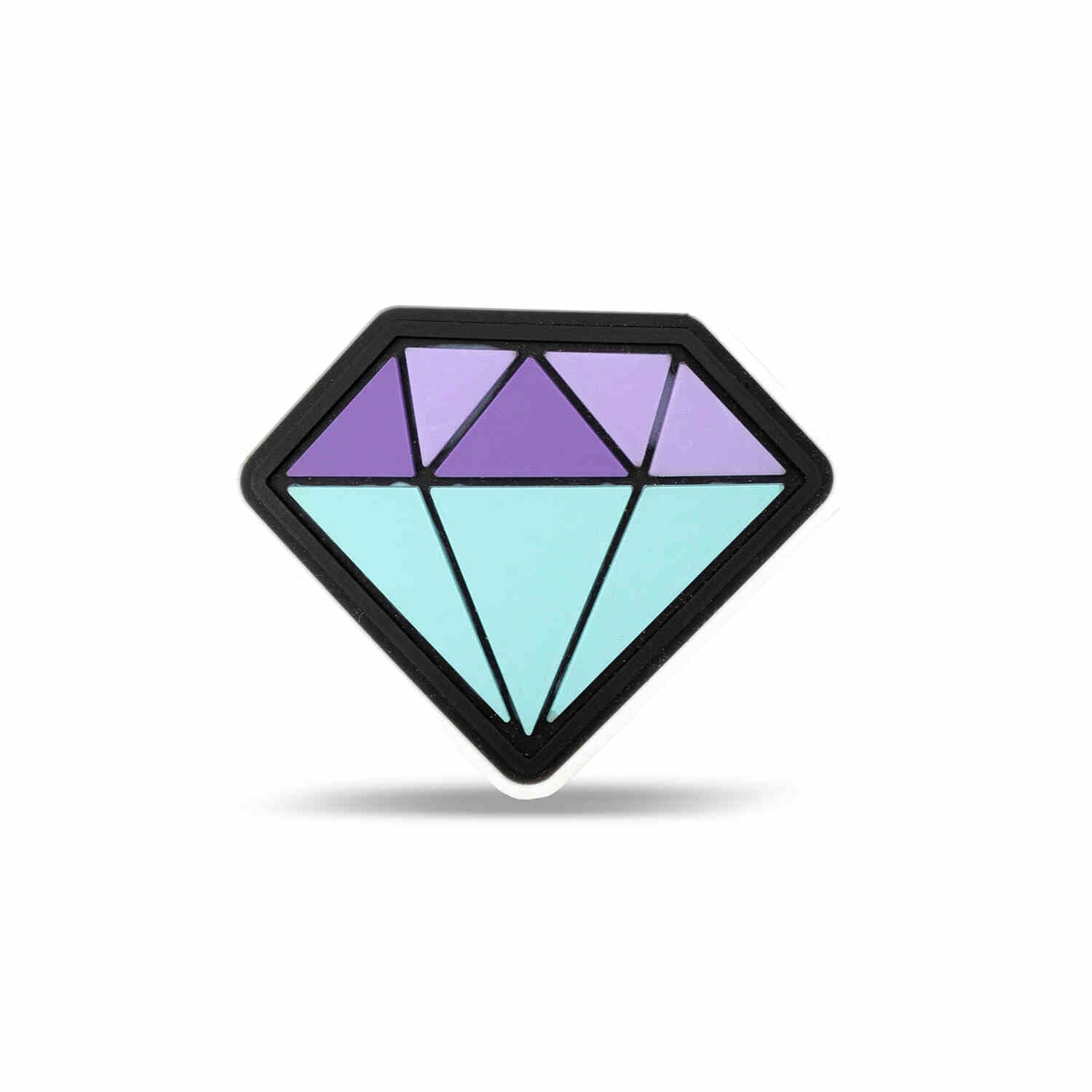 Velcro Gummi Patch Blue and Purple Diamond