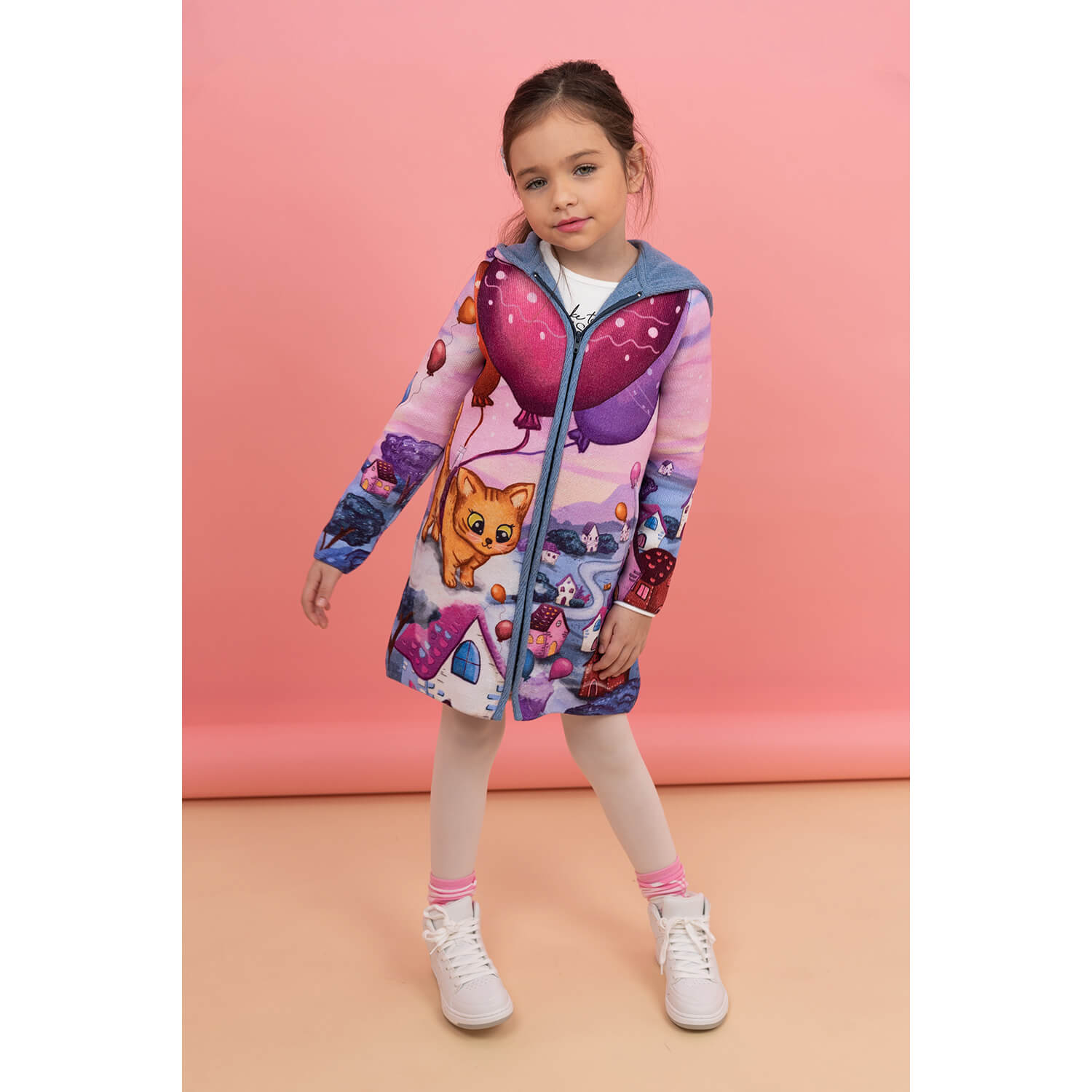 Premium Cats and Ballons Cardigan