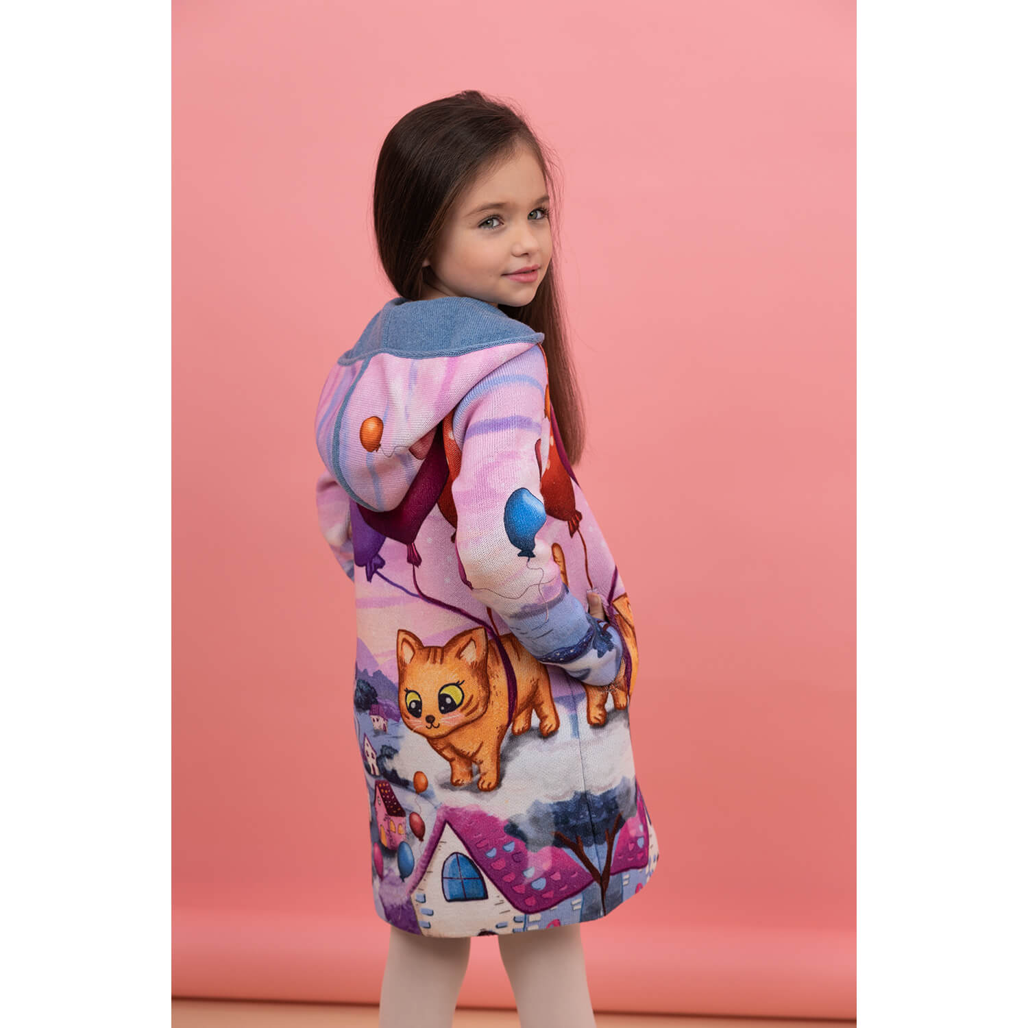 Premium Cats and Ballons Cardigan