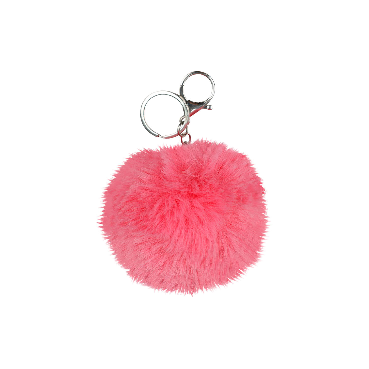 Keychain Pink Ball Fluffy